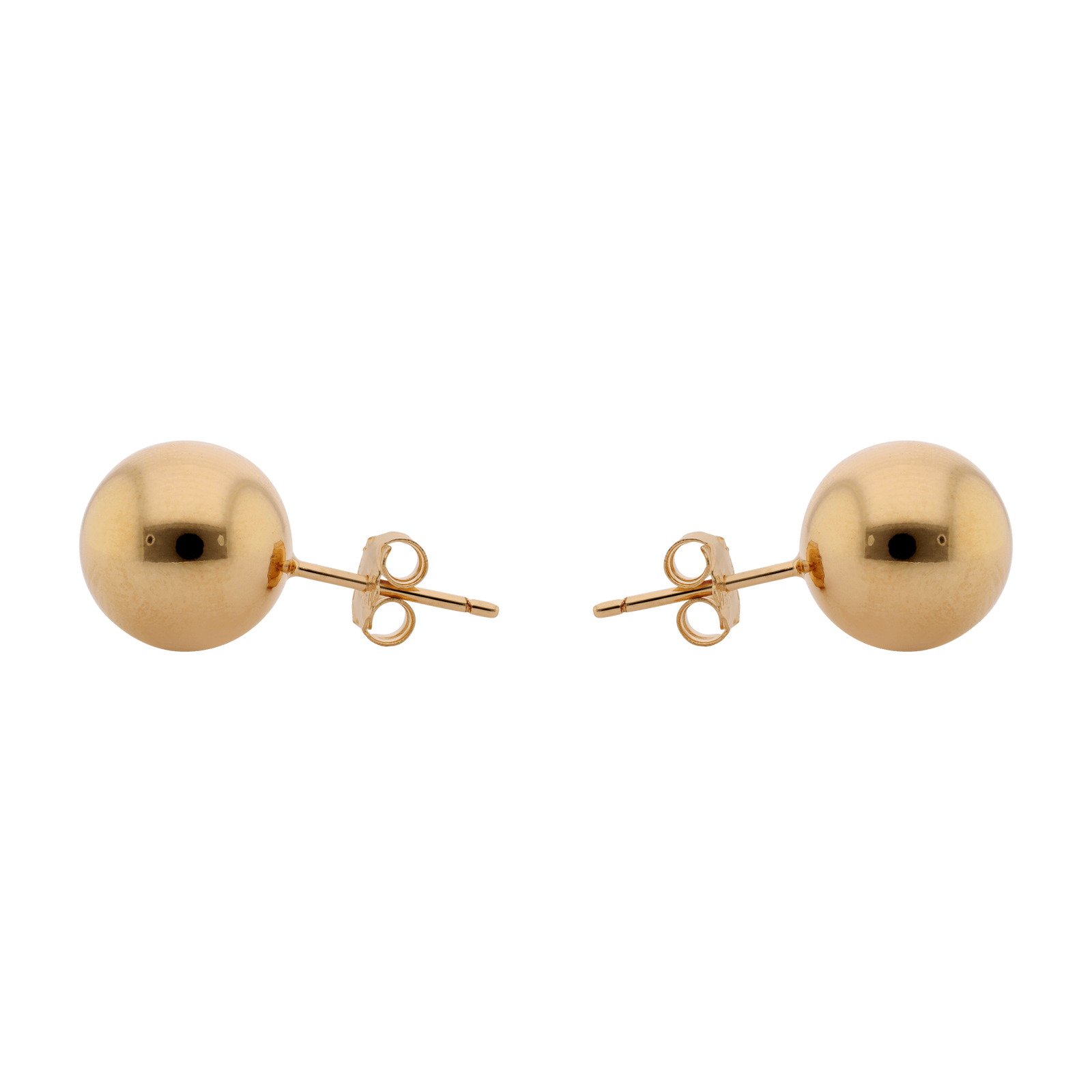 Boucles d'Oreilles boule 12mm plaqué or