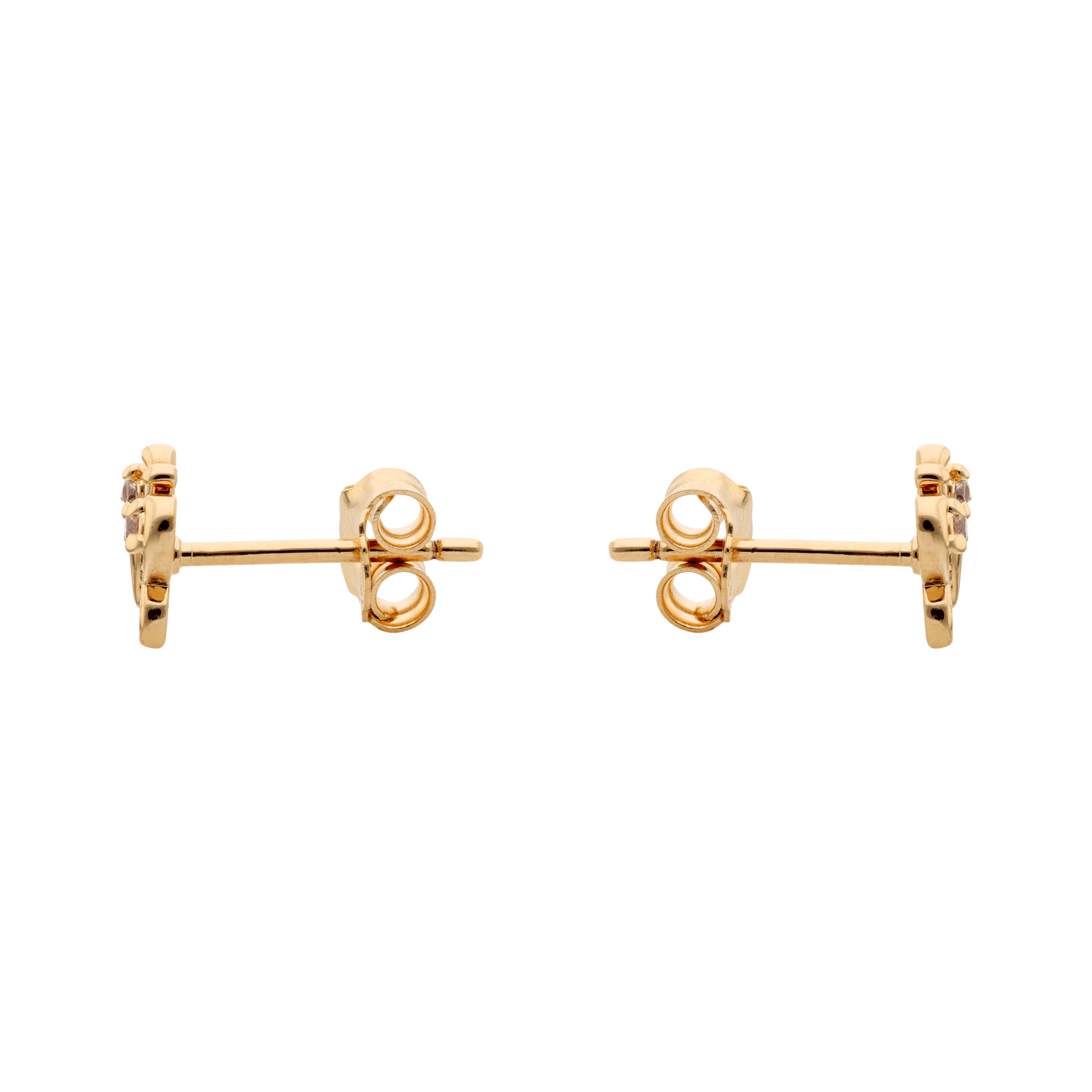 Boucles d'Oreilles Plaqué or Papillon ajouré Oxydes blancs