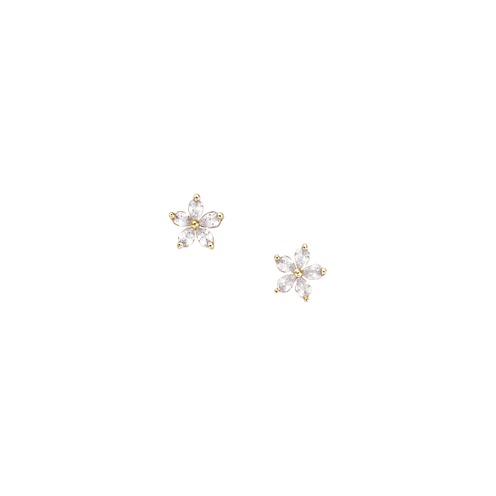 Boucles d'Oreilles Plaqué or étoile Oxyde de Zirconium