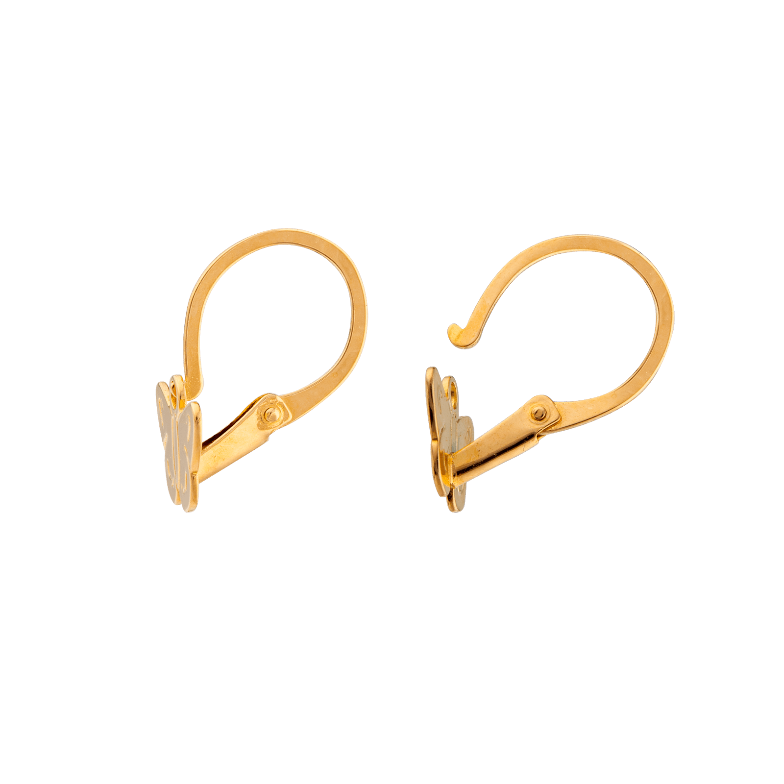 Boucles D'oreilles Or750 Pendant 12.6mm Au total Papillon 8.03*5.7mm
