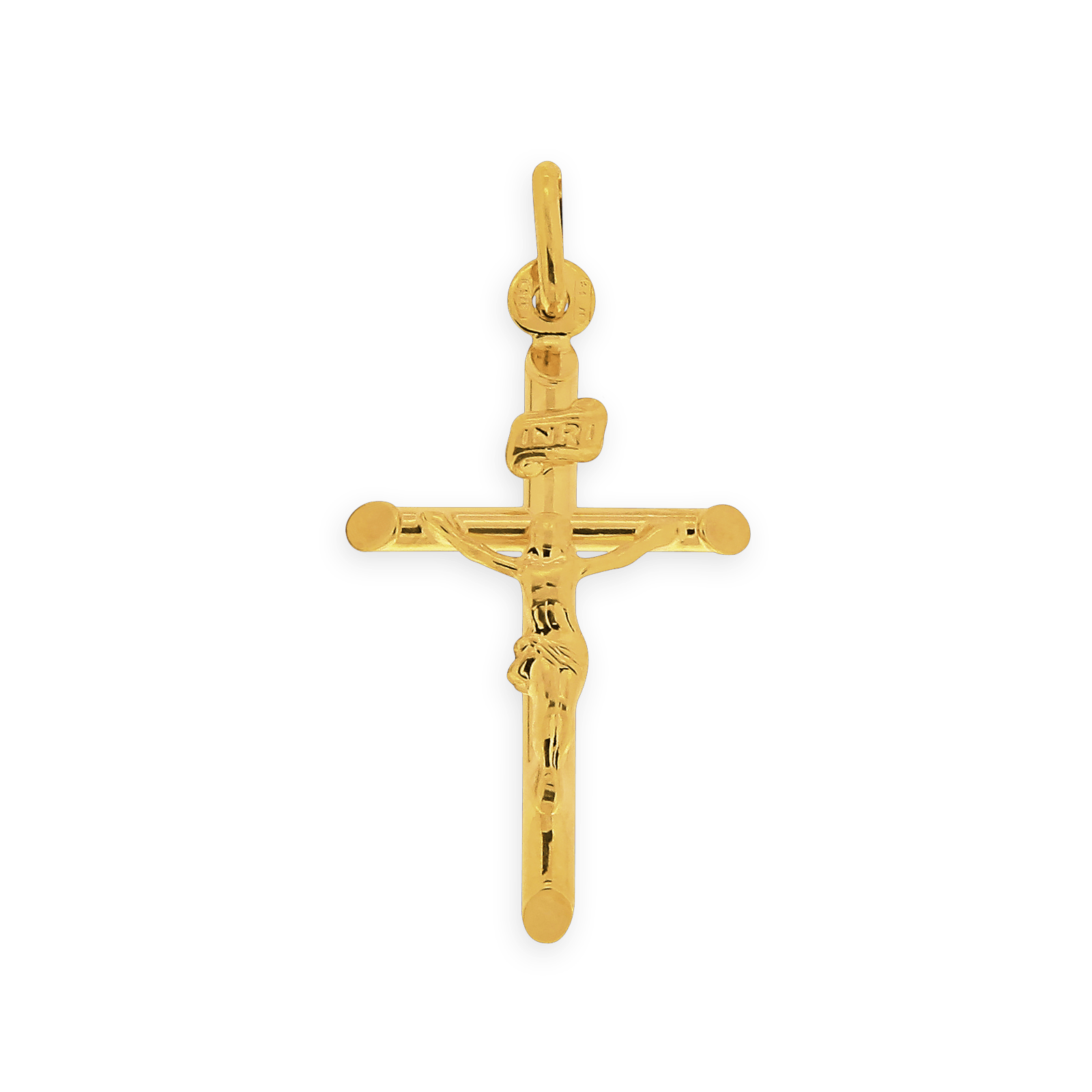 Croix Christ Or375 avec bélière
