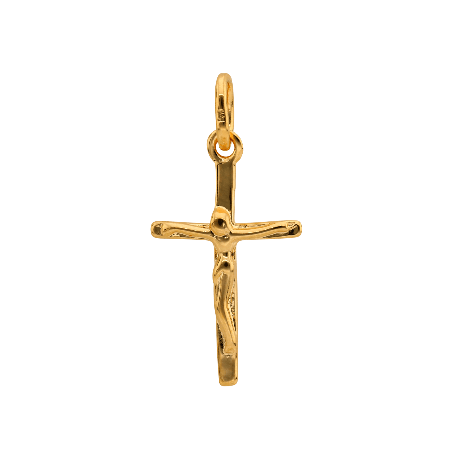 Croix Christ 14*27mm Plaqué Or