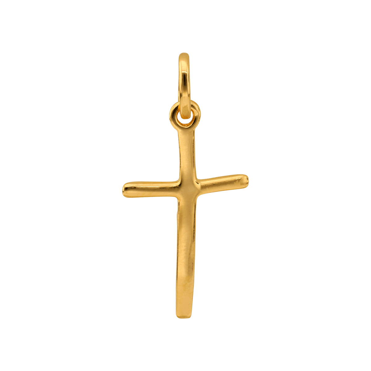Croix Christ Plaqué Or 14*27mm Avec Bélière