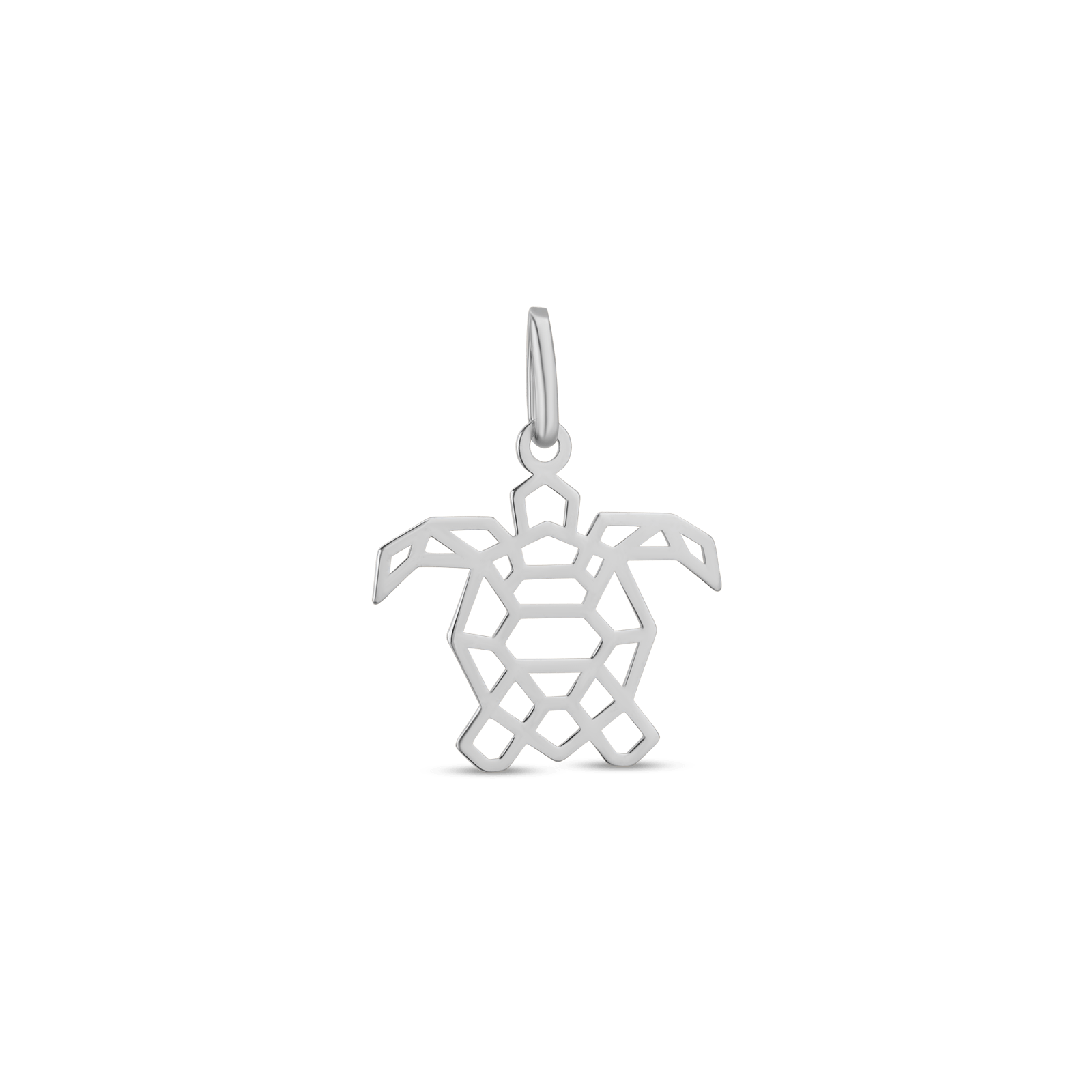 Pendentif Argent925 Tortue Origami 17.5*32mm Avec Bélière