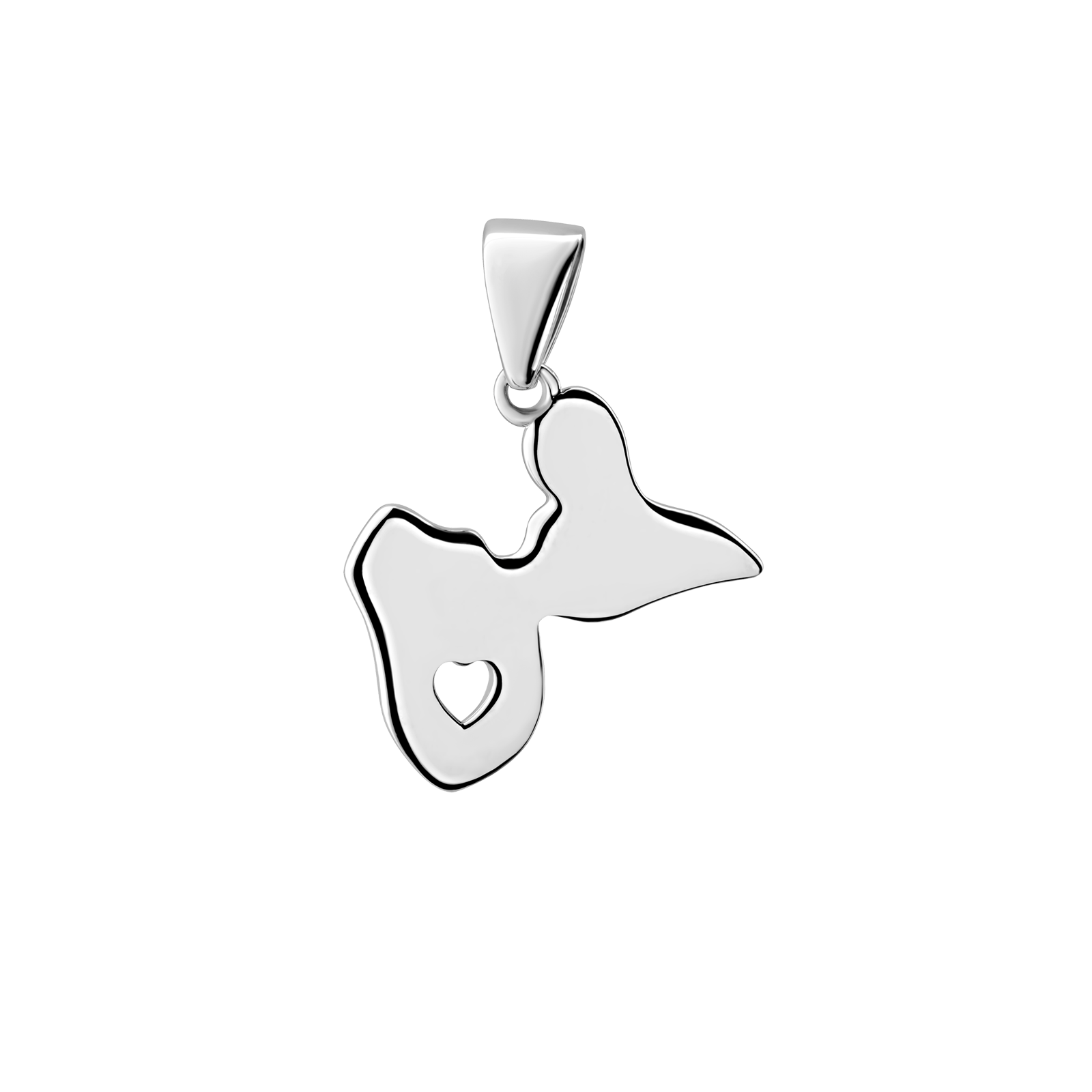 Pendentif Argent groupe coeur ajouré