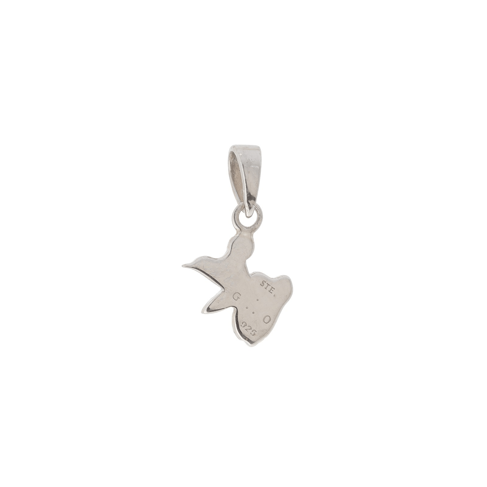 PENDENTIF ARGENT pendentif carte guadeloupe et colibri email vert