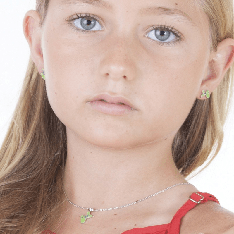 pendentif argent carte guadeloupe et colibri email vert