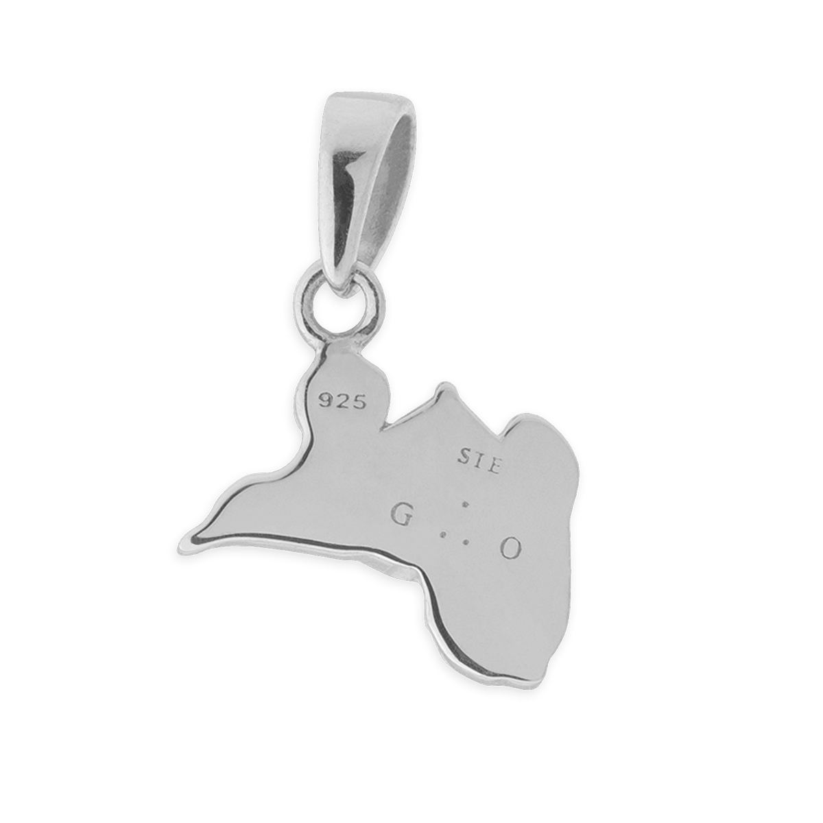 Pendentif Argent 925 Email Guadeloupe Saintoise 12*17mm Avec Bélière