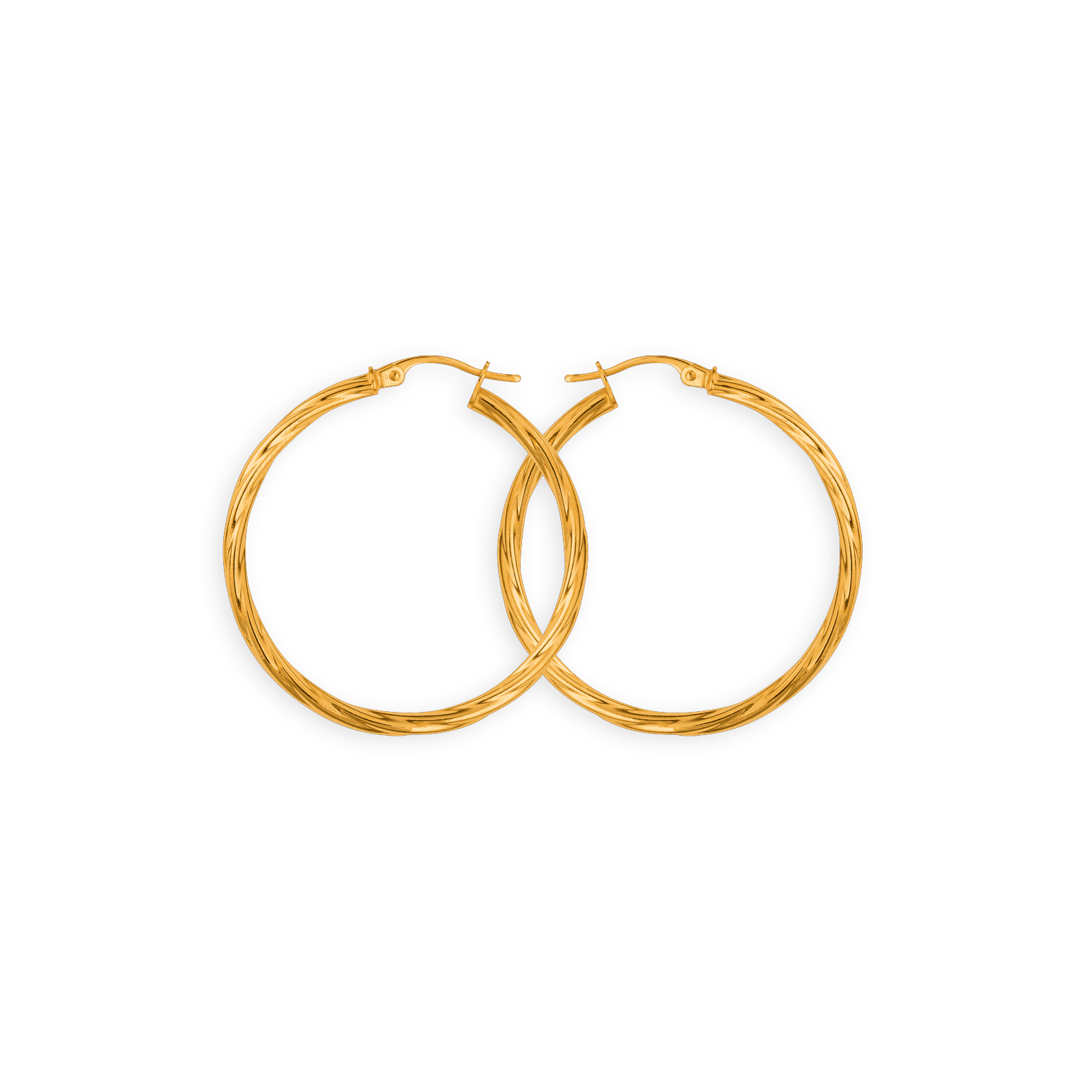 créoles or 9 carats torsadées 30mm