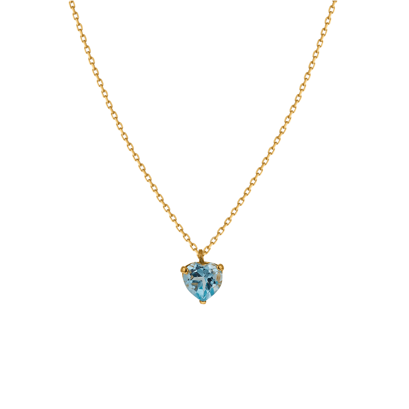 collier plaque fine / divers or jaune topaze bleue 42 mm