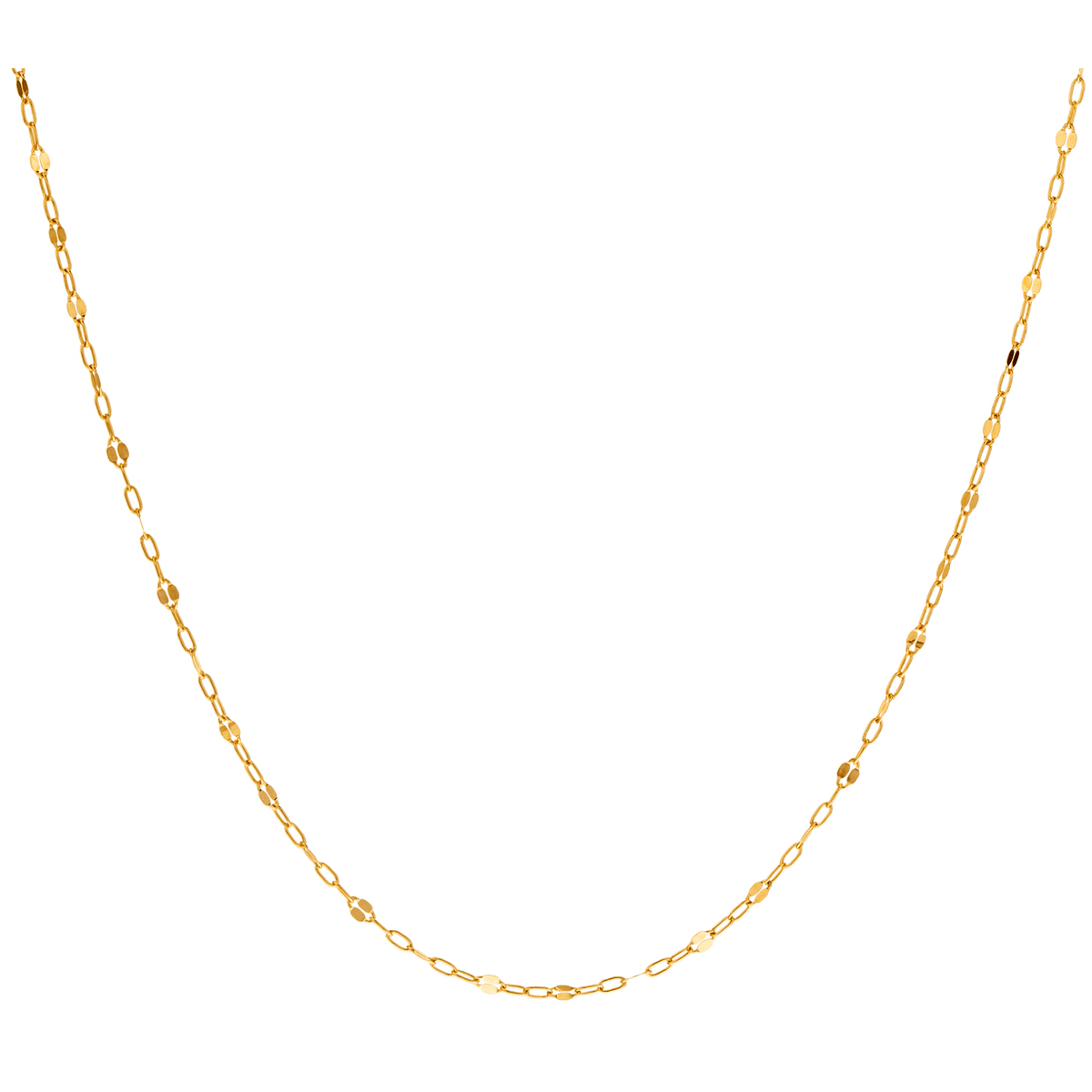 Collier Or375 Maille Marine Diamanté 45cm