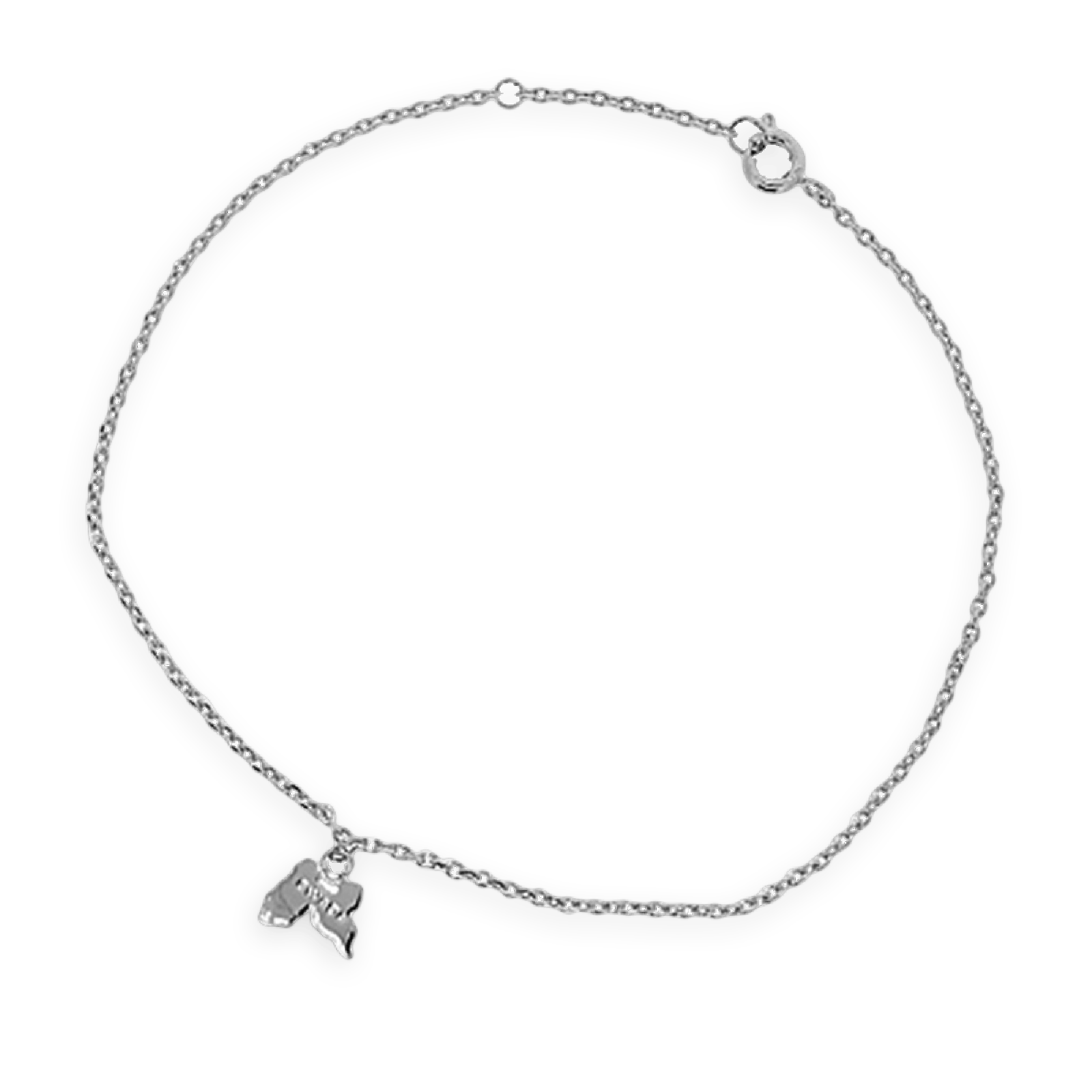 Chaîne Cheville Argent925 Carte Guadeloupe