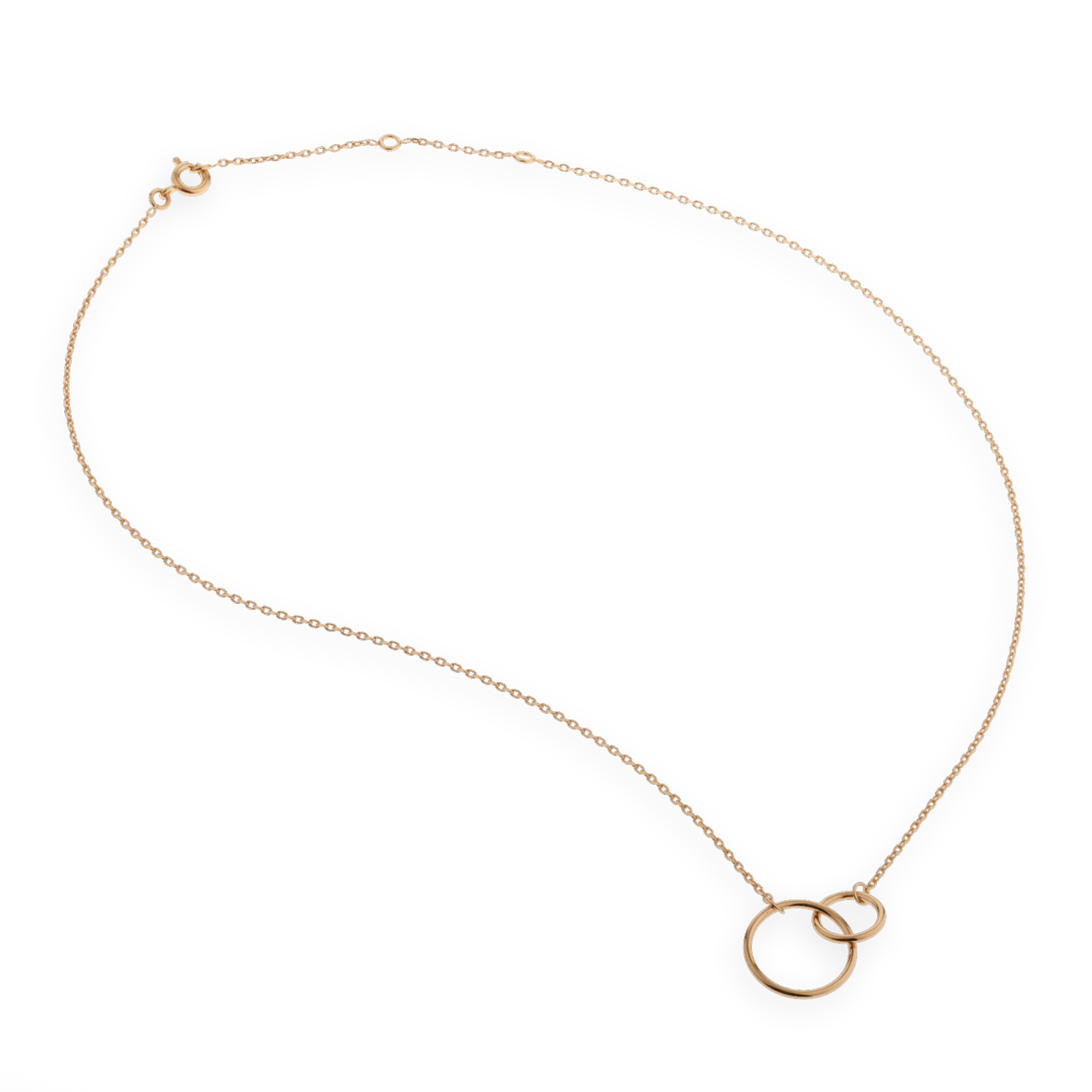 Collier plaqué or cercles