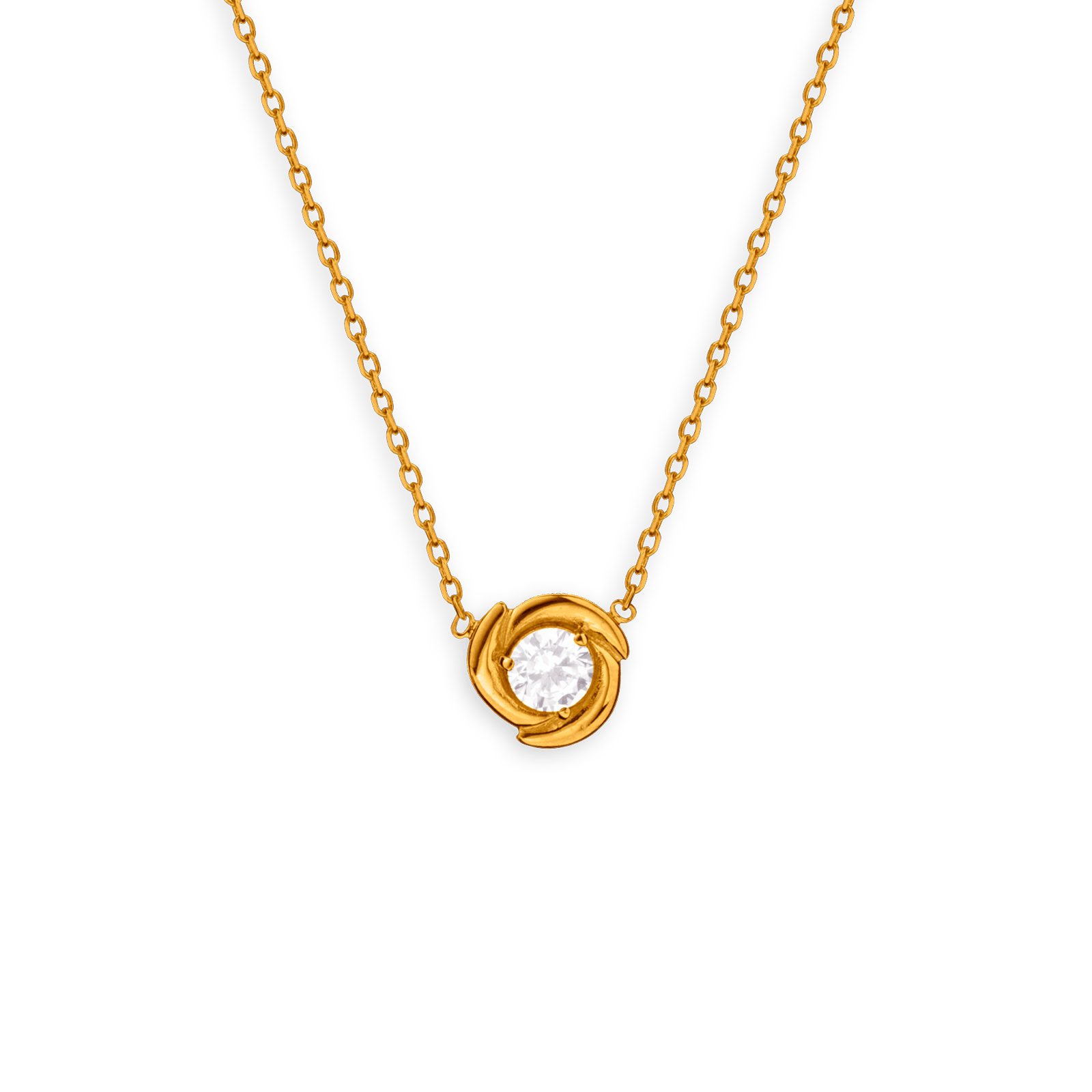 Collier plaqué or Zirconium