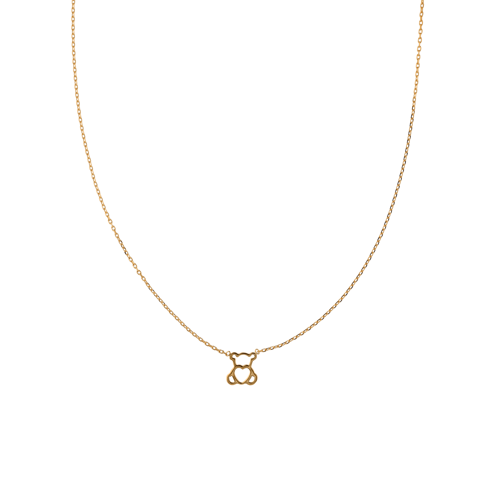 Collier 38cm Plaqué or ourson
