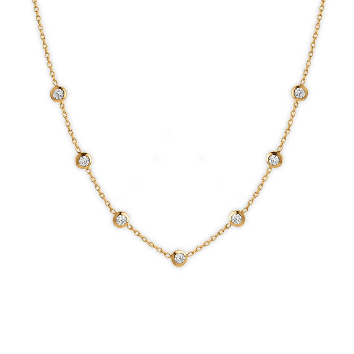Collier Plaqué Or Zirconium 4.5mm 40 à 45cm