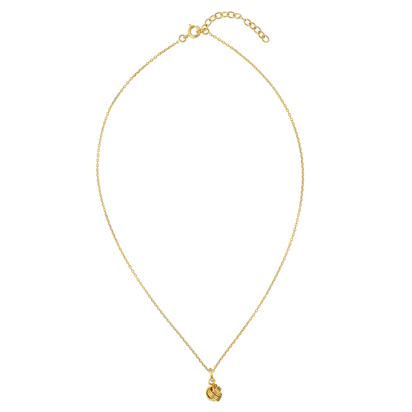 Collier Plaqué or Pendentif Nœud 42 centimètres