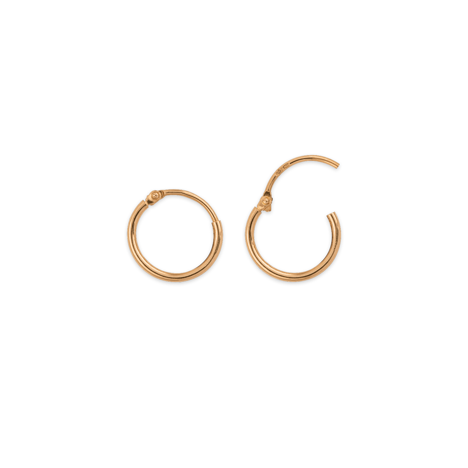 créoles or 18 carats lisses 10mm