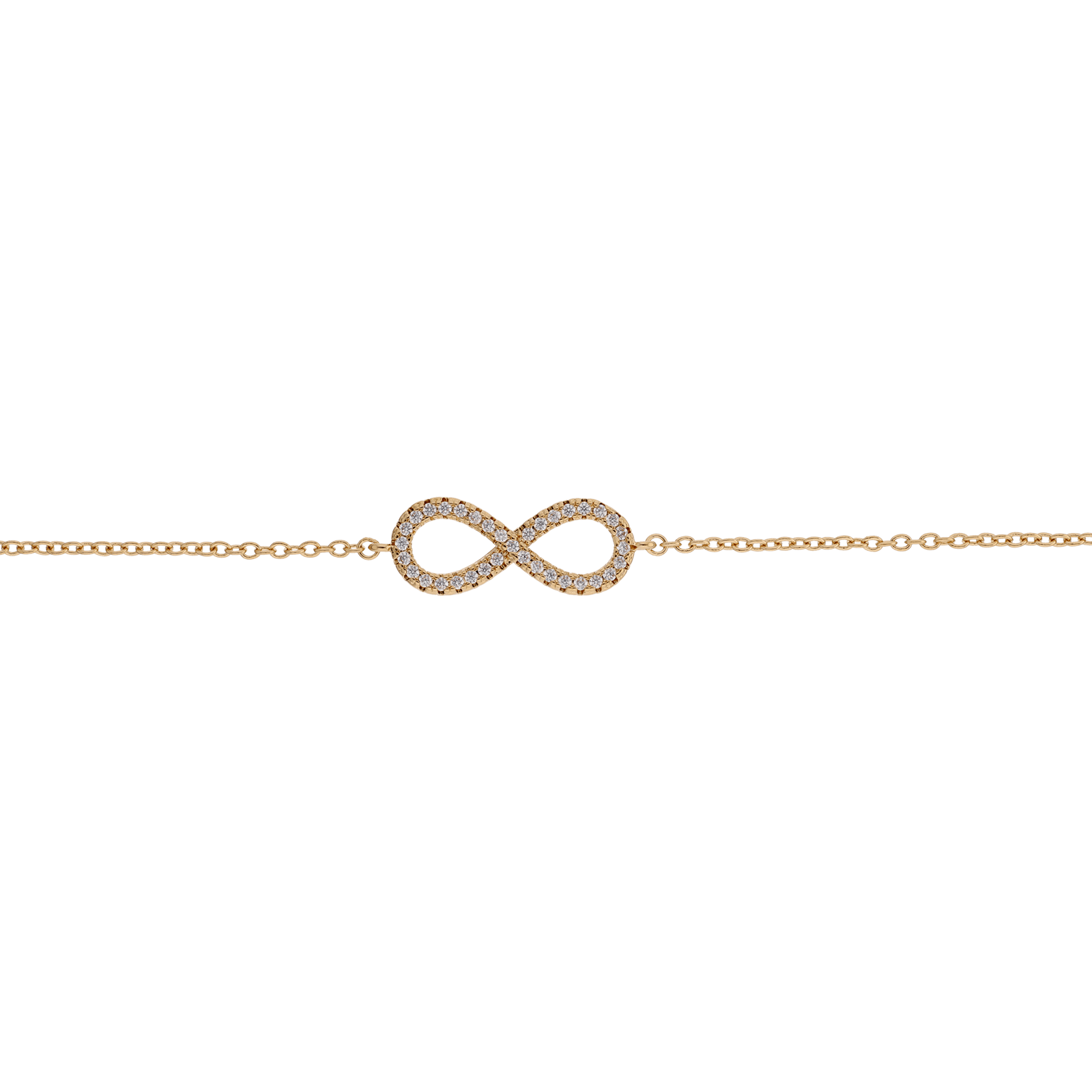 Bracelet Plaqué or Infini Oxydes blancs