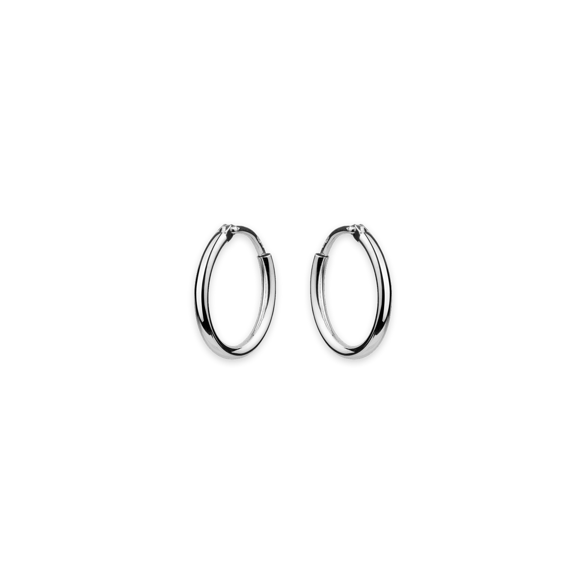 Créoles Or 750 Gris 14mm