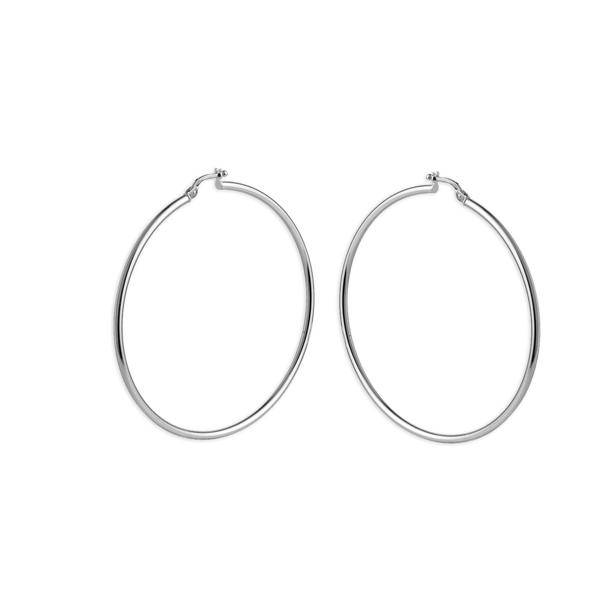 Créoles Or 750 Gris 59mm Tube 2mm