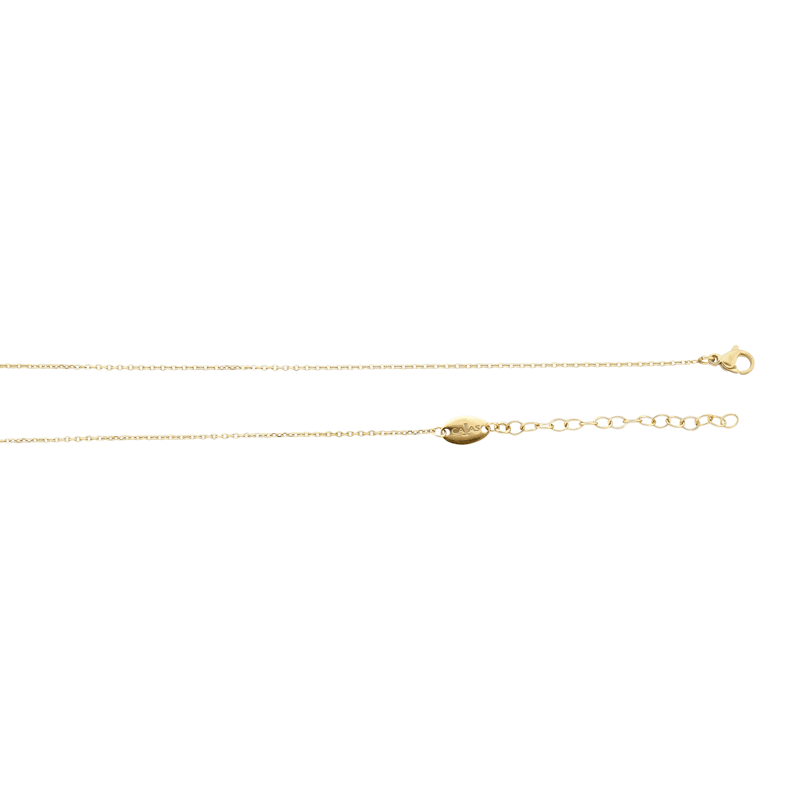 collier callas acier doré motif fleur 40 plus 5 mm