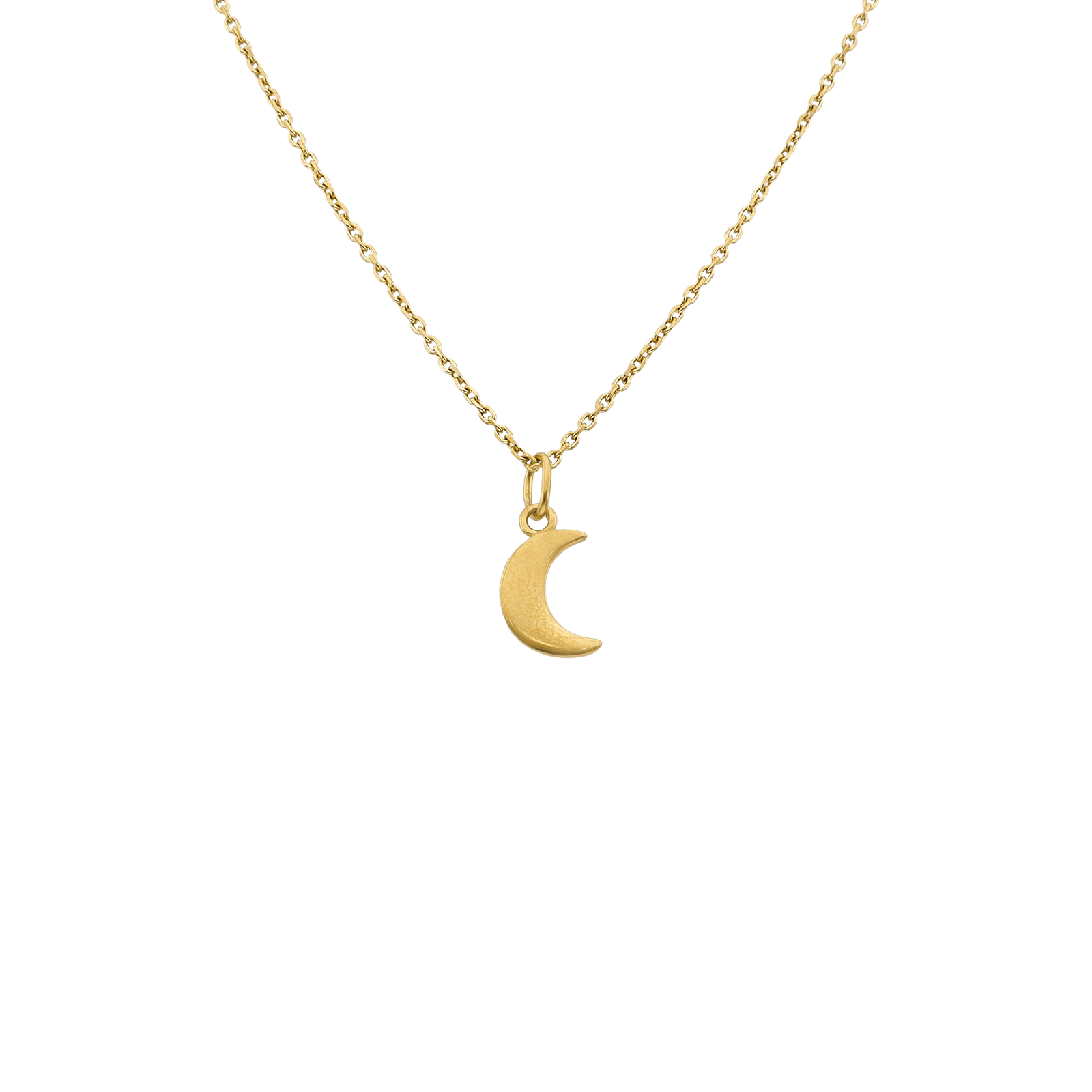 Collier Callas Acier doré Médaille Lune 40 plus 5 centimètres