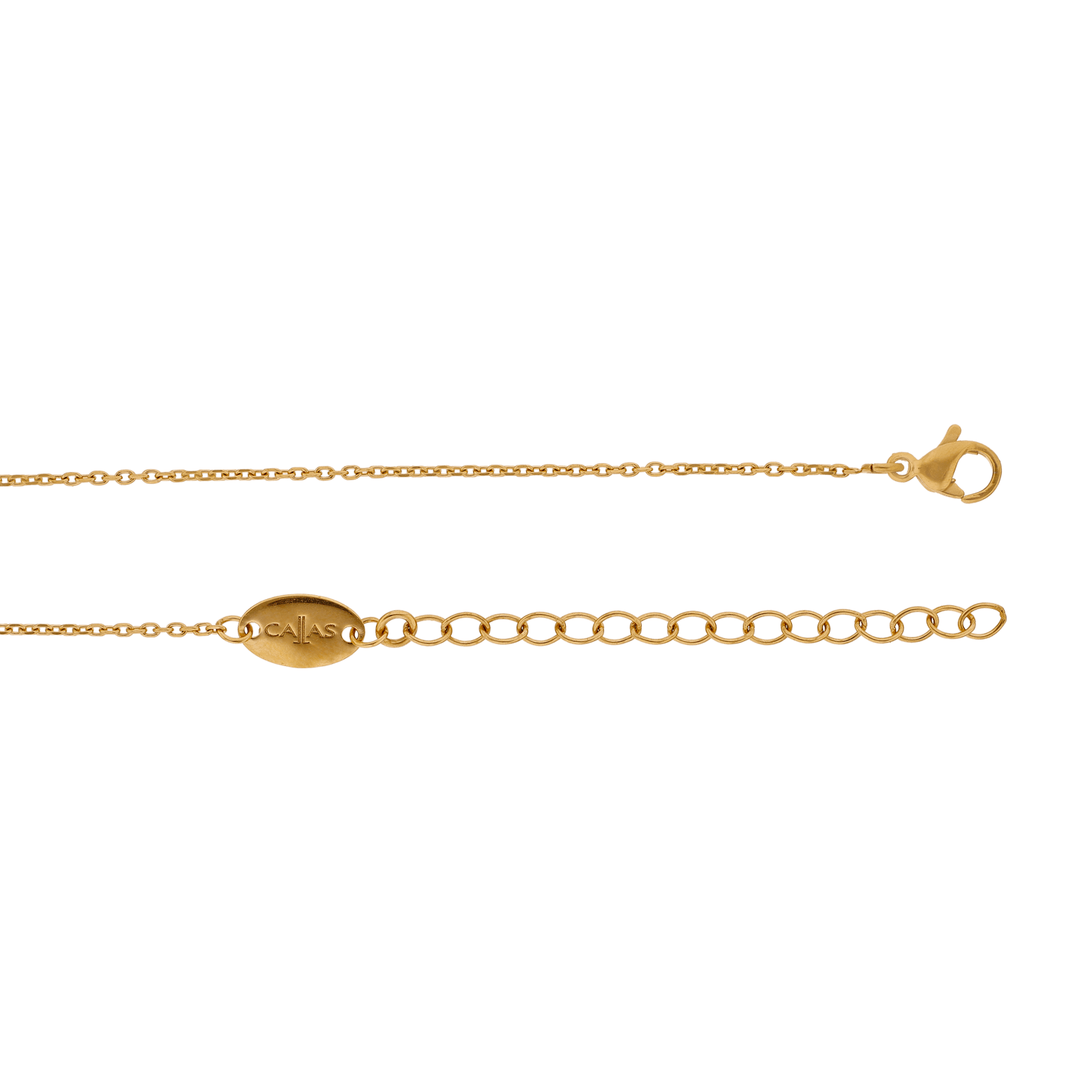 collier callas acier doré médaille coeur 40 plus 5 mm