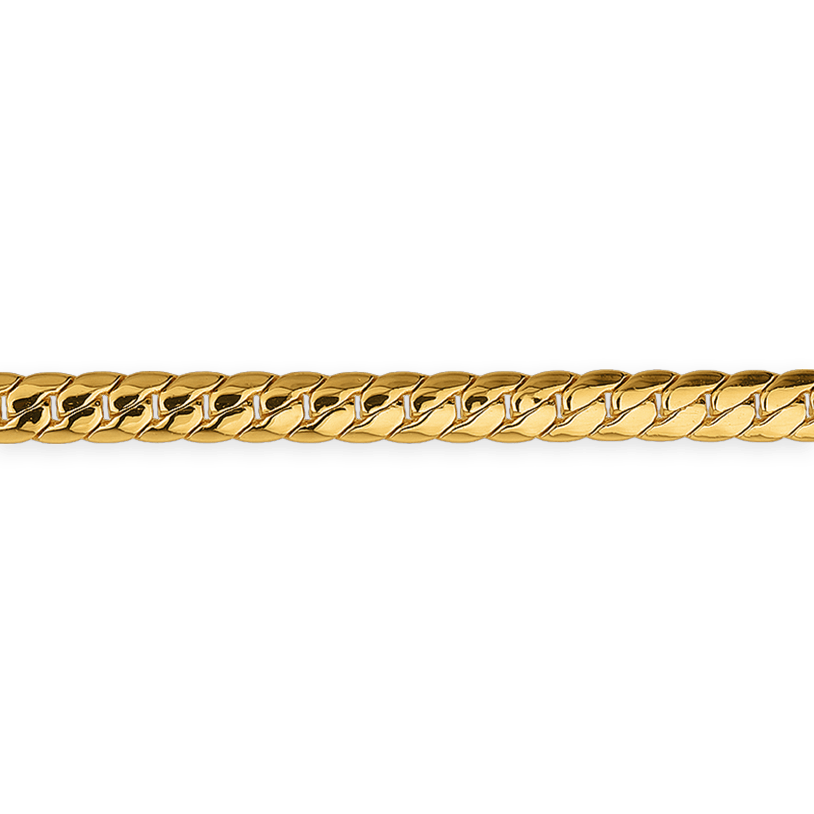 Bracelet Plaqué Or Maille Gourmette Bombée