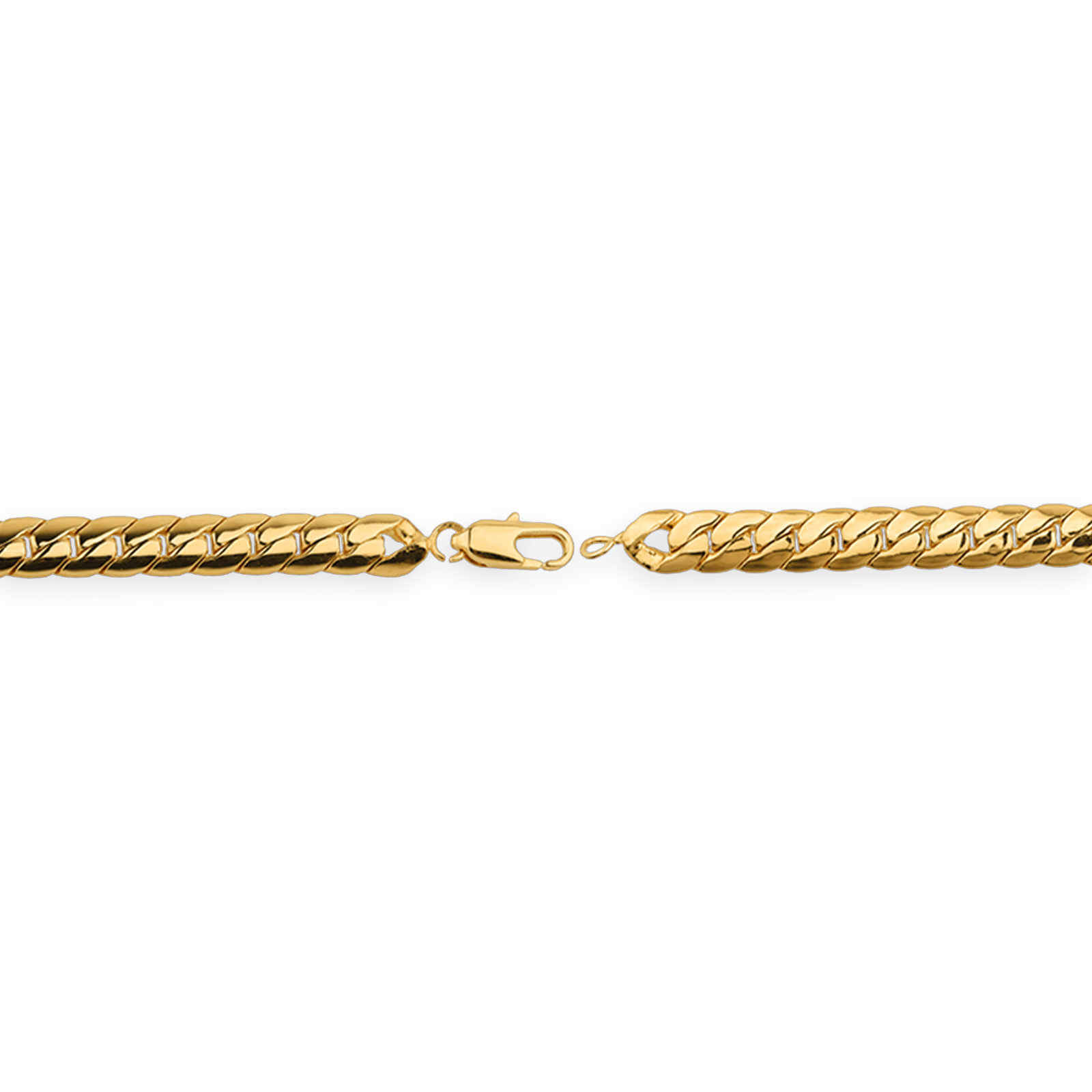 Bracelet Plaqué Or Maille Gourmette Bombée