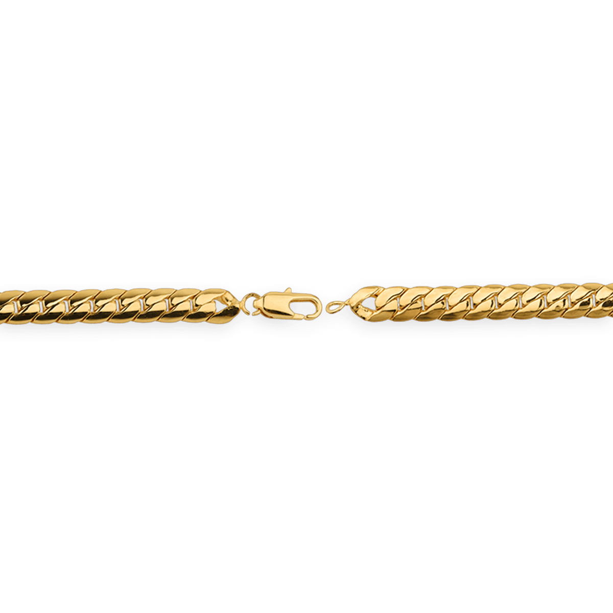 Bracelet Plaqué Or Maille Anglaise 6mm 19cm