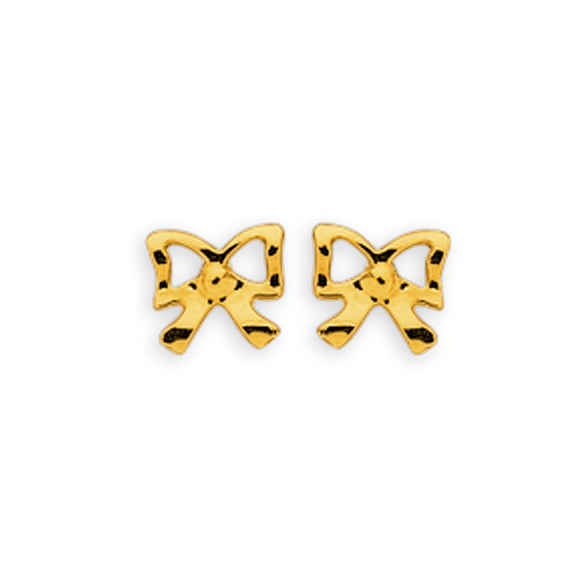 Boucles D'oreilles Or 750 Nœud Ruban 5.7*5.3mm