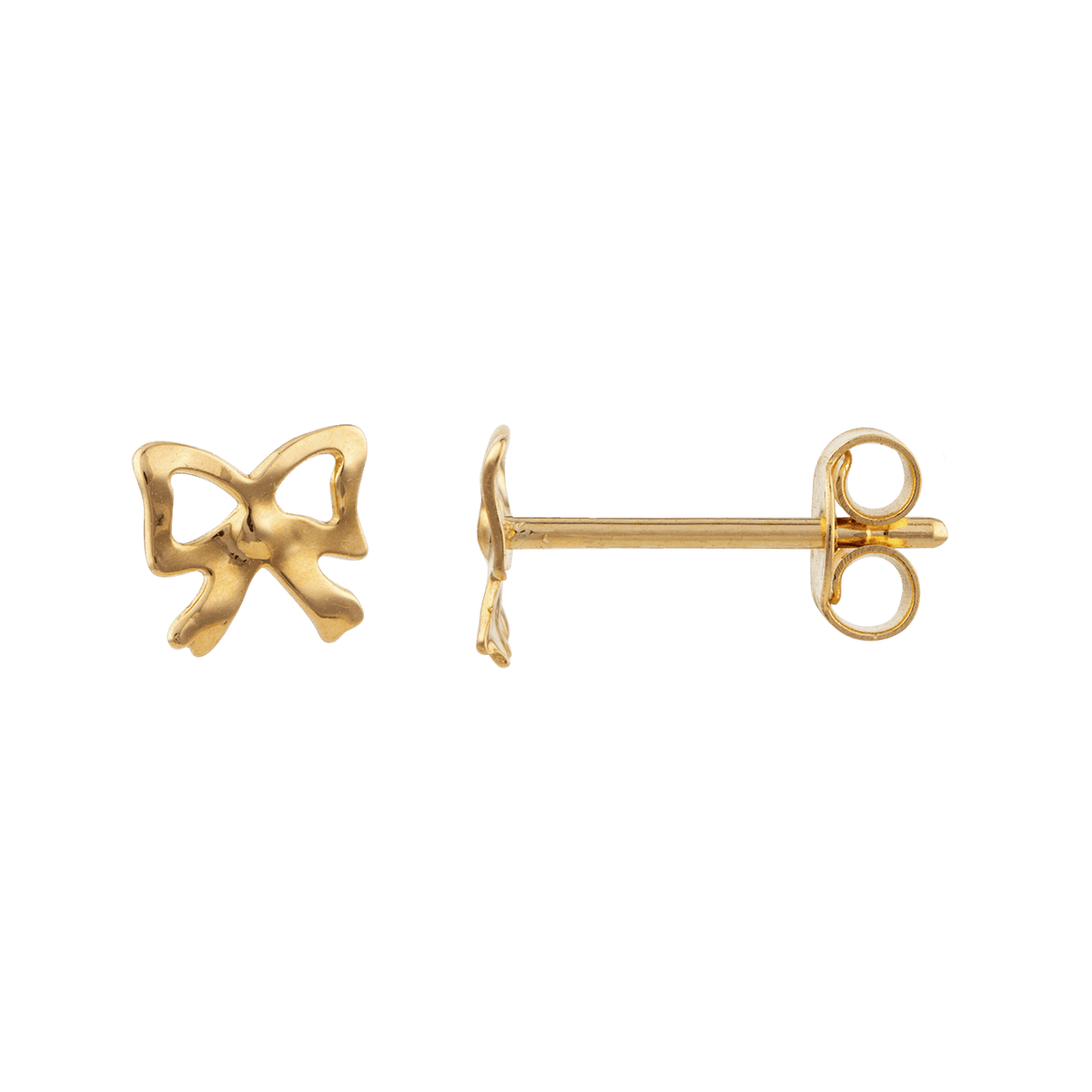 Boucles D'oreilles Or 750 Nœud Ruban 5.7*5.3mm