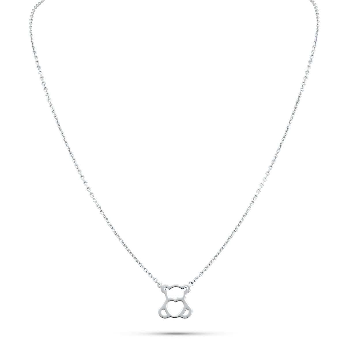 Collier Argent 925 Ourson 9*10mm 35 à 38cm