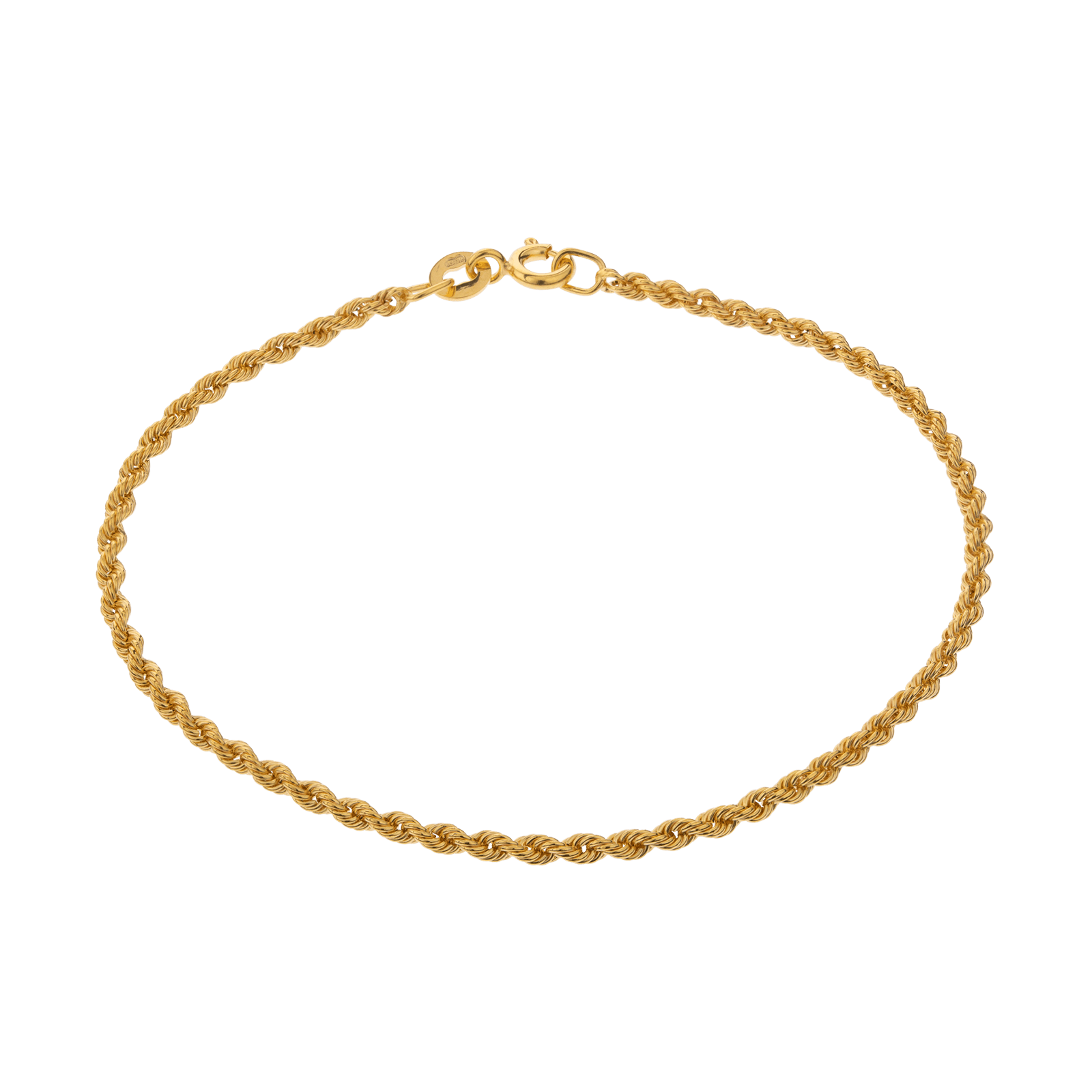 bracelet corde 2,1 millimètres 18 centimètres