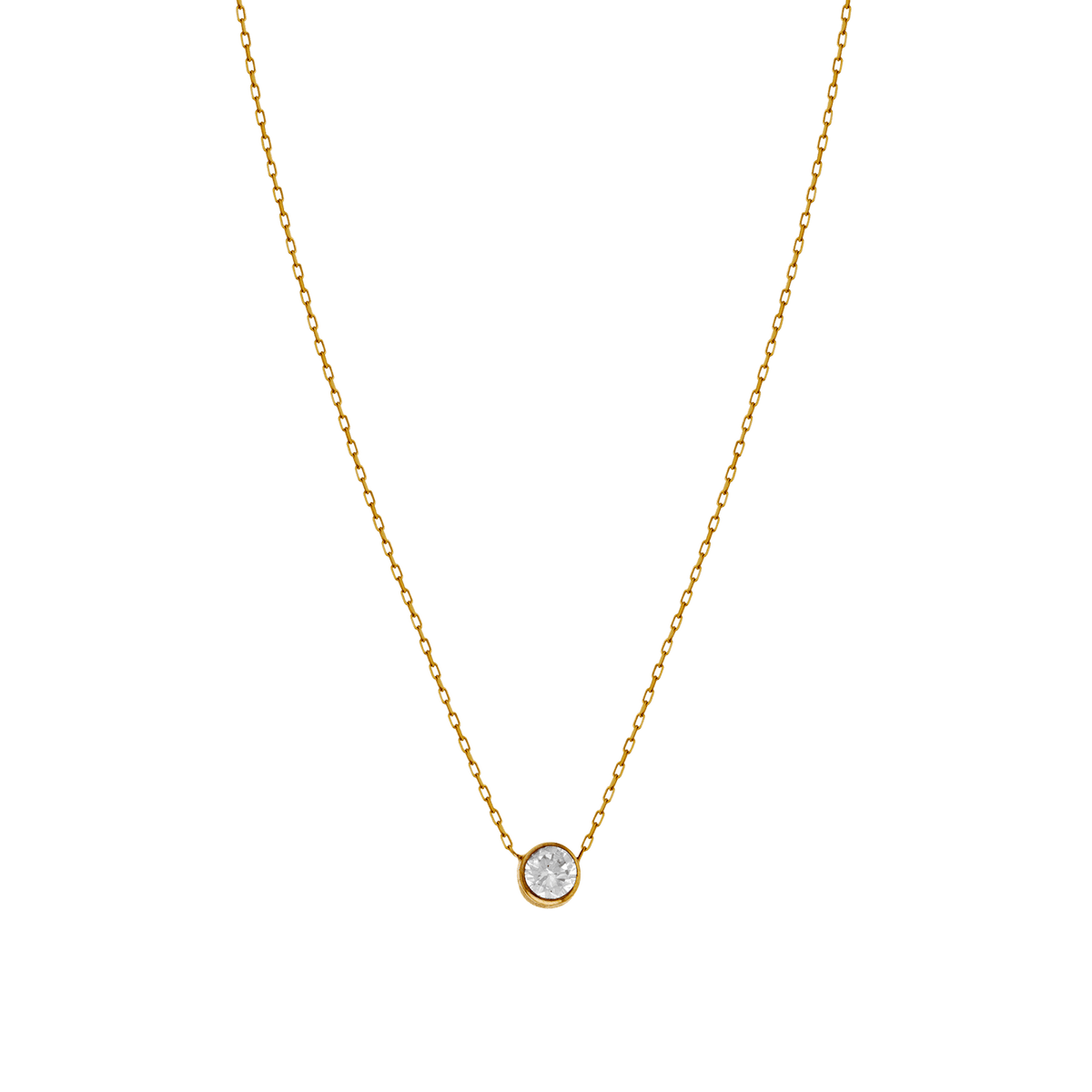 Collier Centre Zirconium rond 5mm 42cm