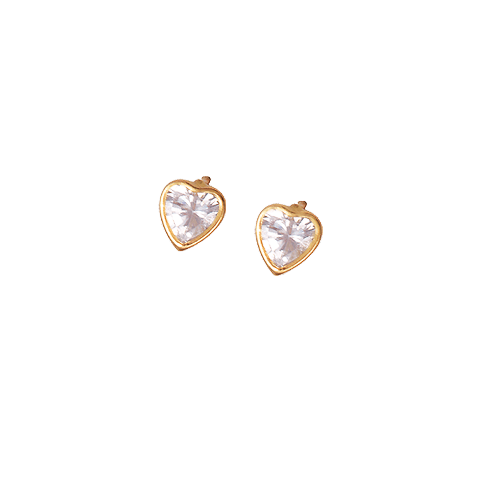 Boucles D'oreilles Or375 Cœur Zirconium