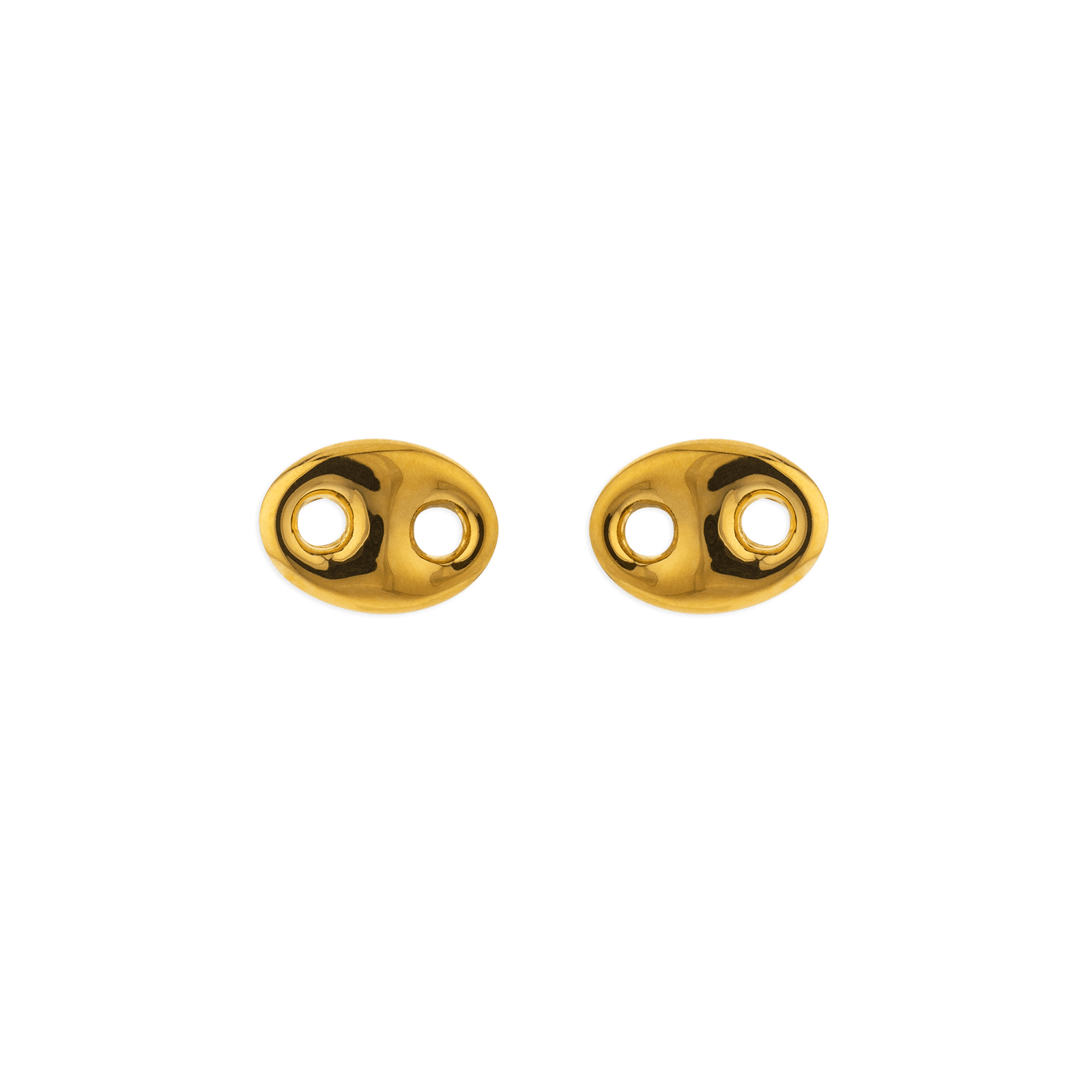 Boucles D'oreilles Or375 Grain de Café 4*6mm