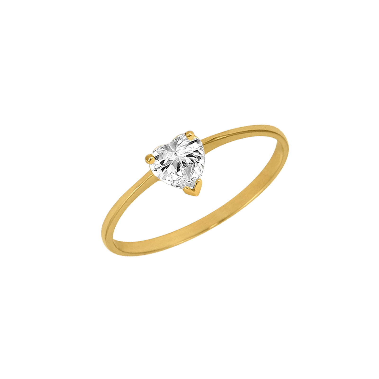 solitaire coeur Oxyde de Zirconium