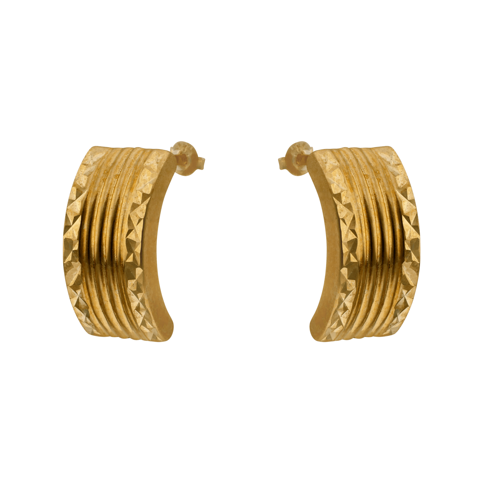 Boucles d'Oreilles bandes lisses brillantes