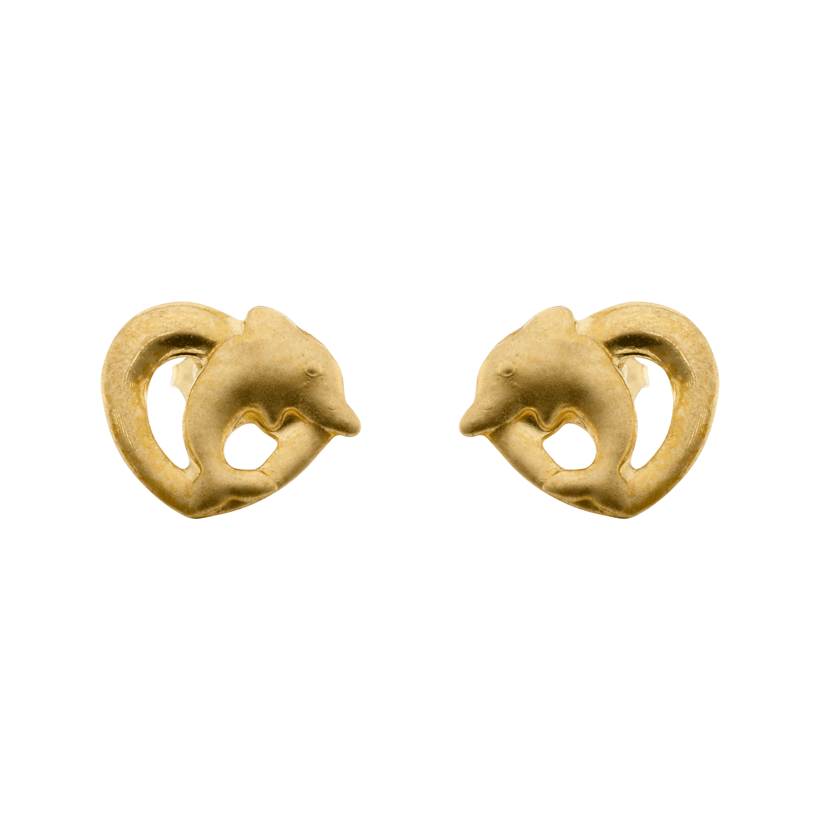 Boucles d'Oreilles dauphin Lisse et Satinée