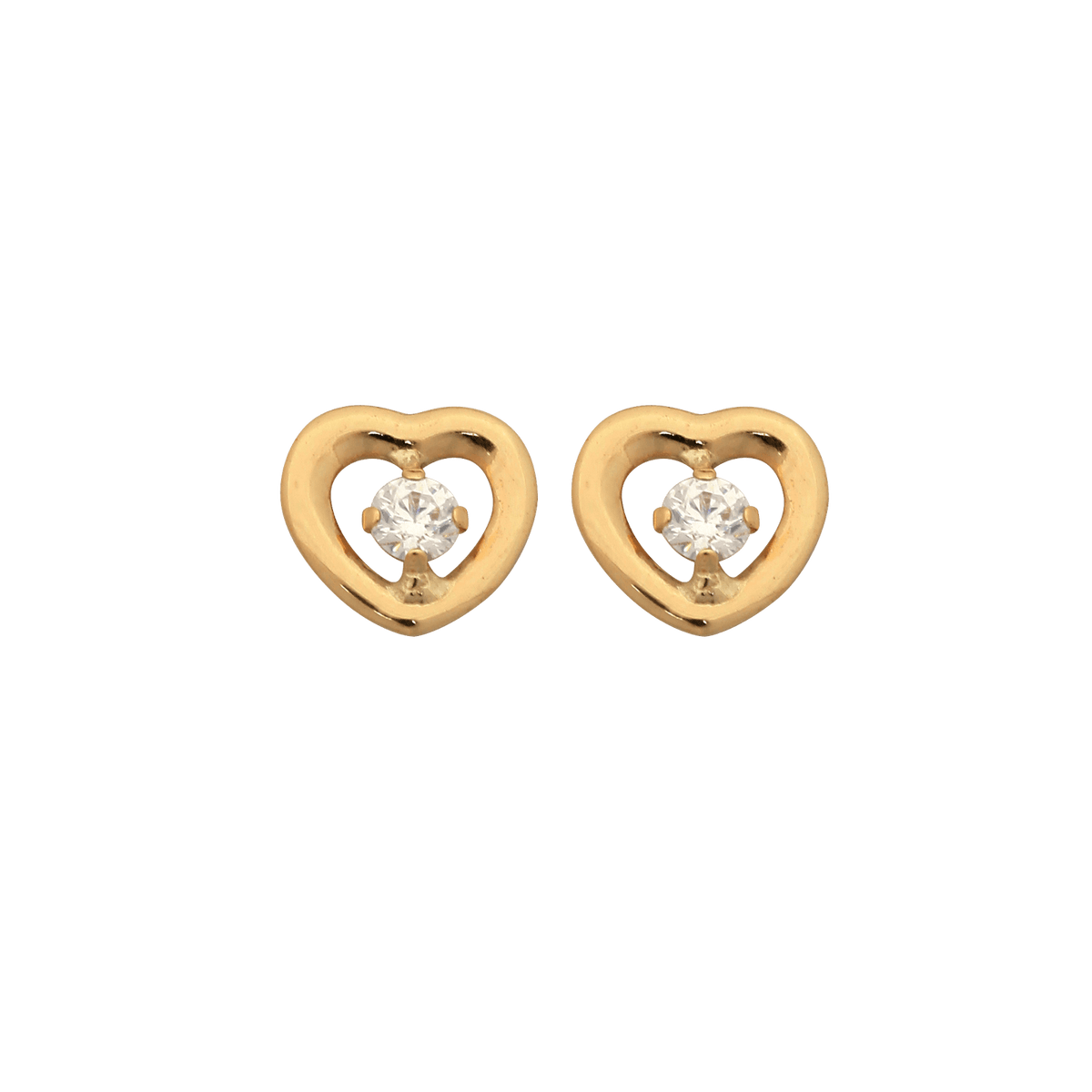 Boucles D'oreilles Or 375 Cœur 5.3*5.7mm Fermoir Or 375 Sicilone