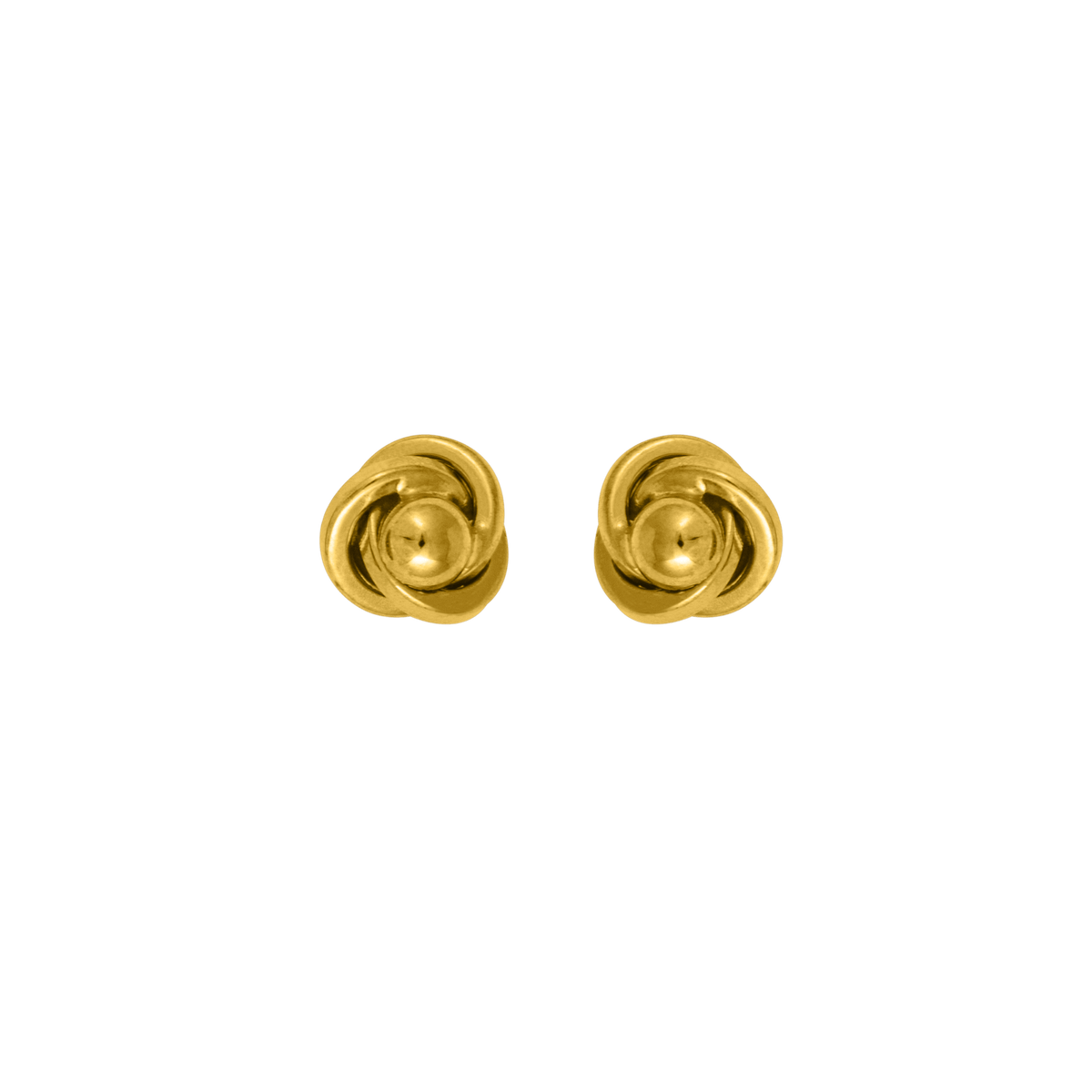 Boucles D'oreilles Or 375 Fleur 6mm Fermoir Or 375 Silicone