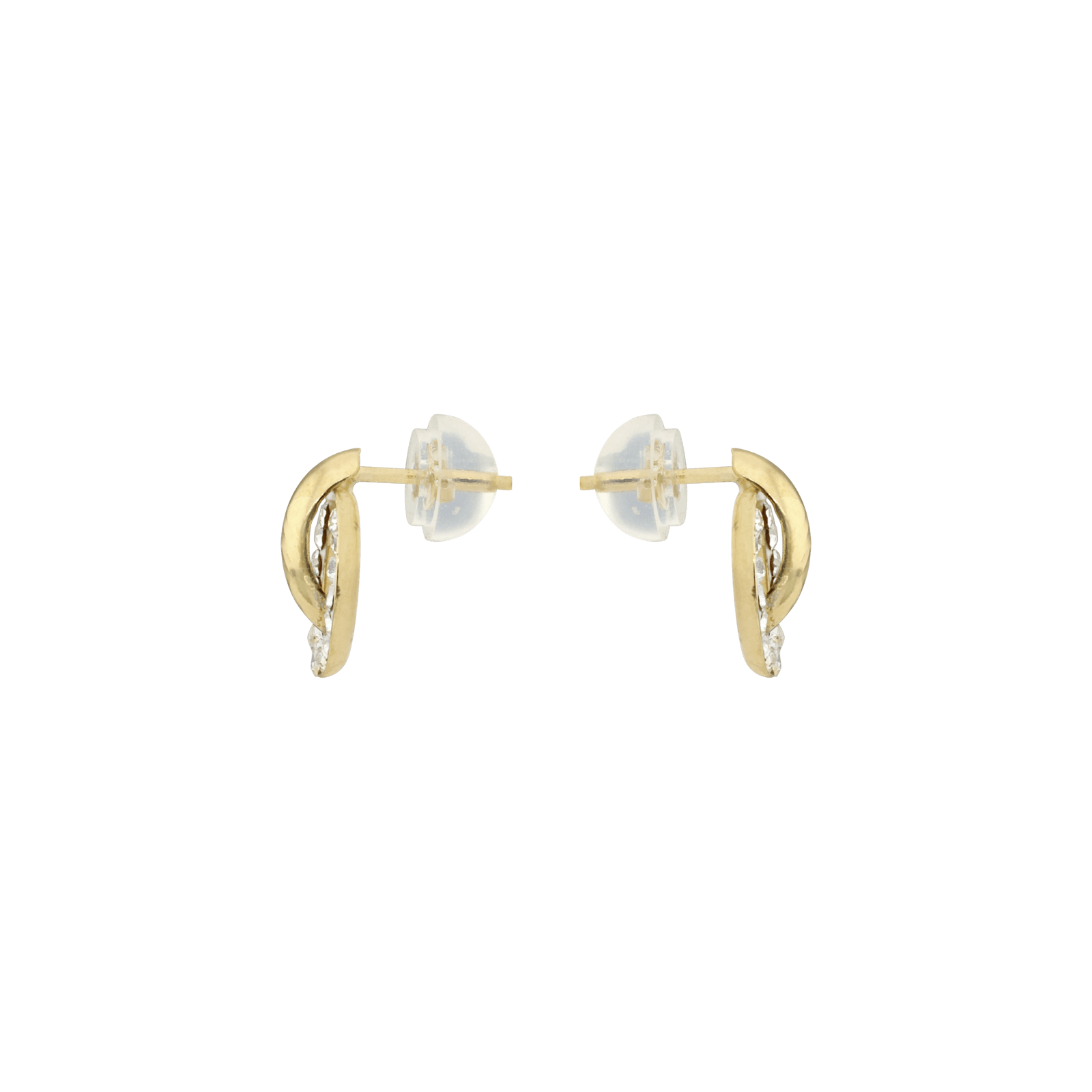 boucles d'oreilles plaque fine résine et cristal