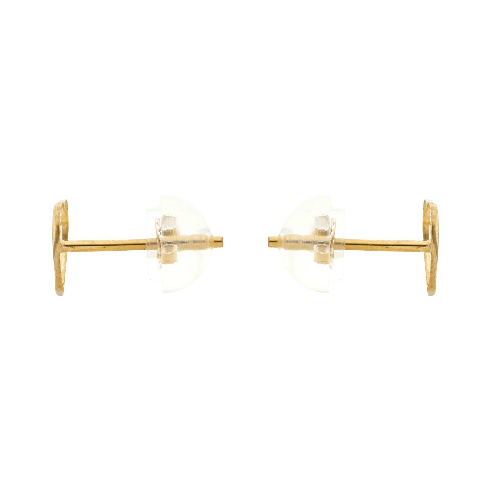 boucles d'oreilles or coeur ajouré émail rose