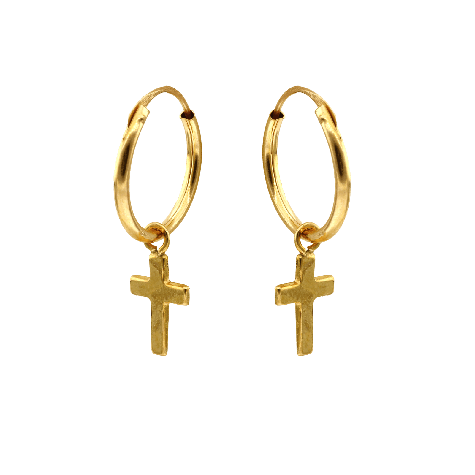 Créole 12 mm Pendentif Croix
