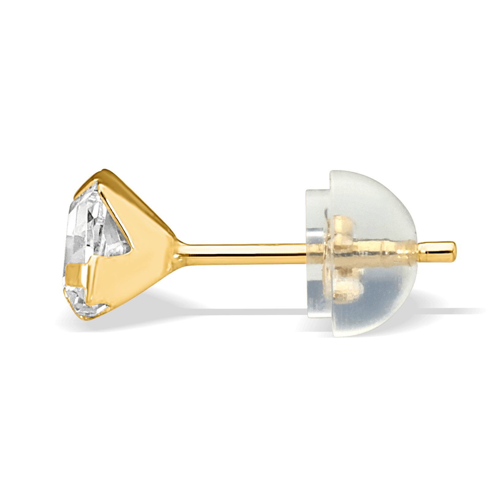 Boucles D'oreilles Or375 Zirconium 5mm