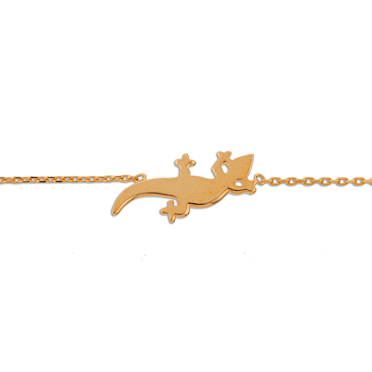 Chaîne Cheville Plaqué Or 25 à 27cm Gecko 22*9mm