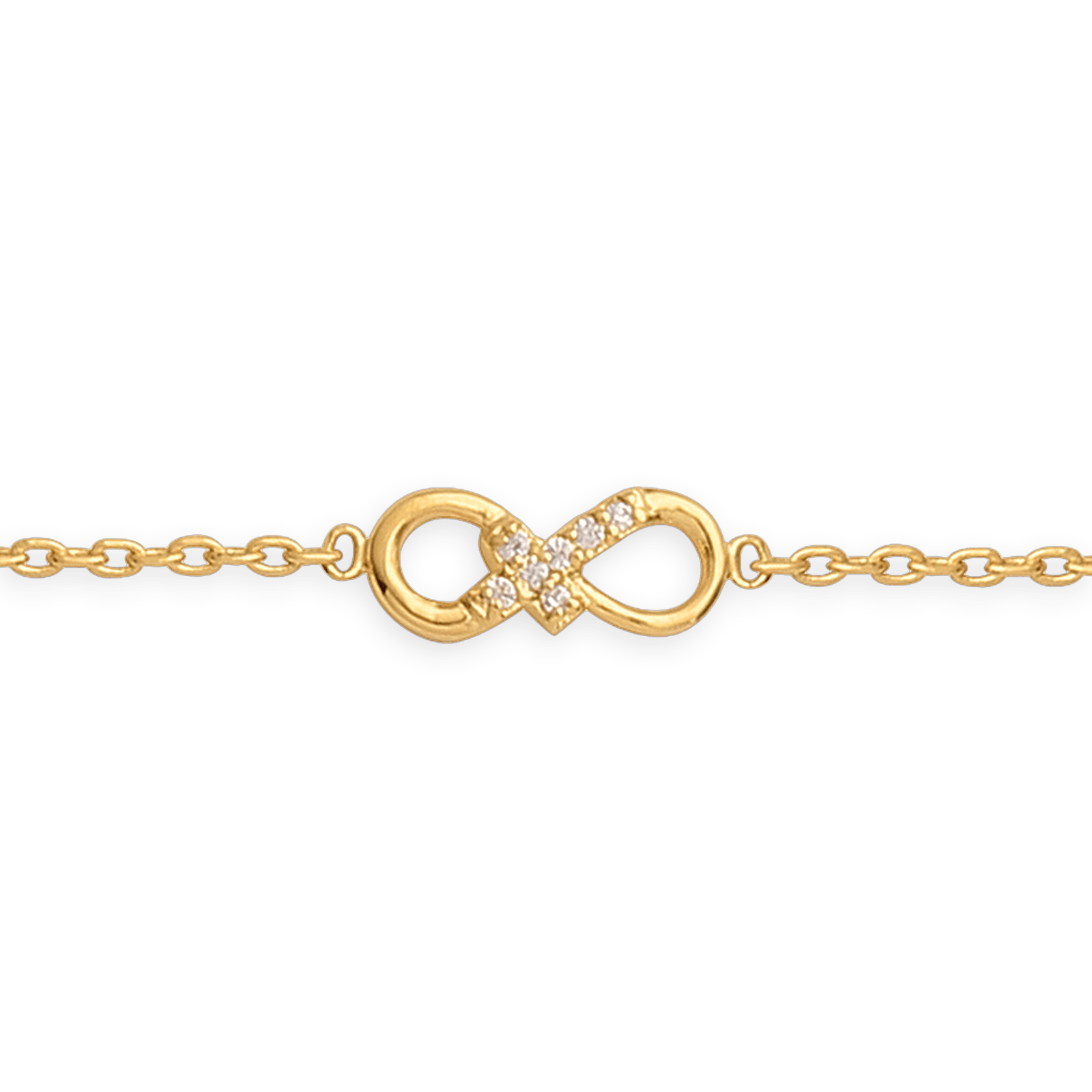 Bracelet Plaqué Or Infini Zirconium