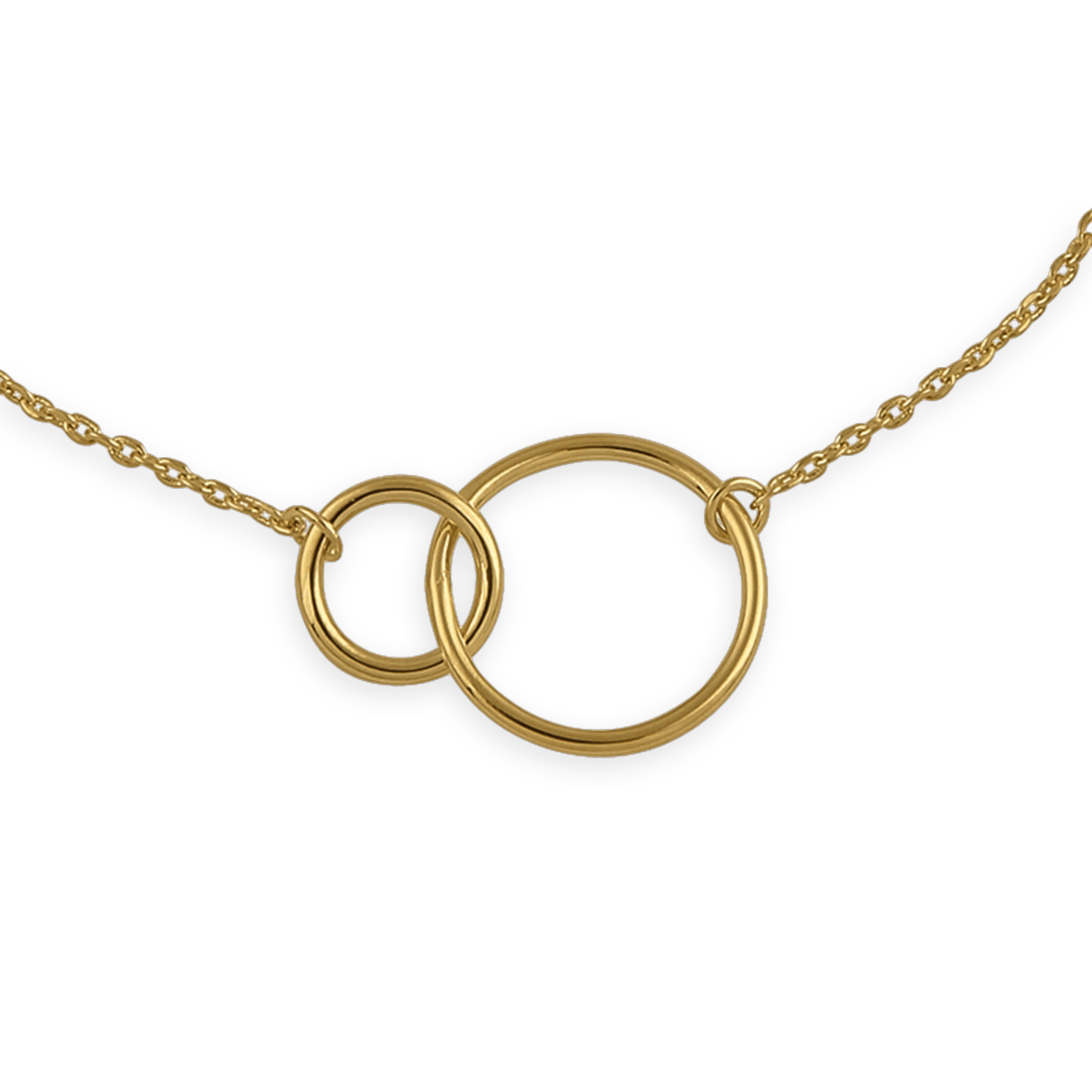 Bracelet Plaqué Or Cercles et Chaîne